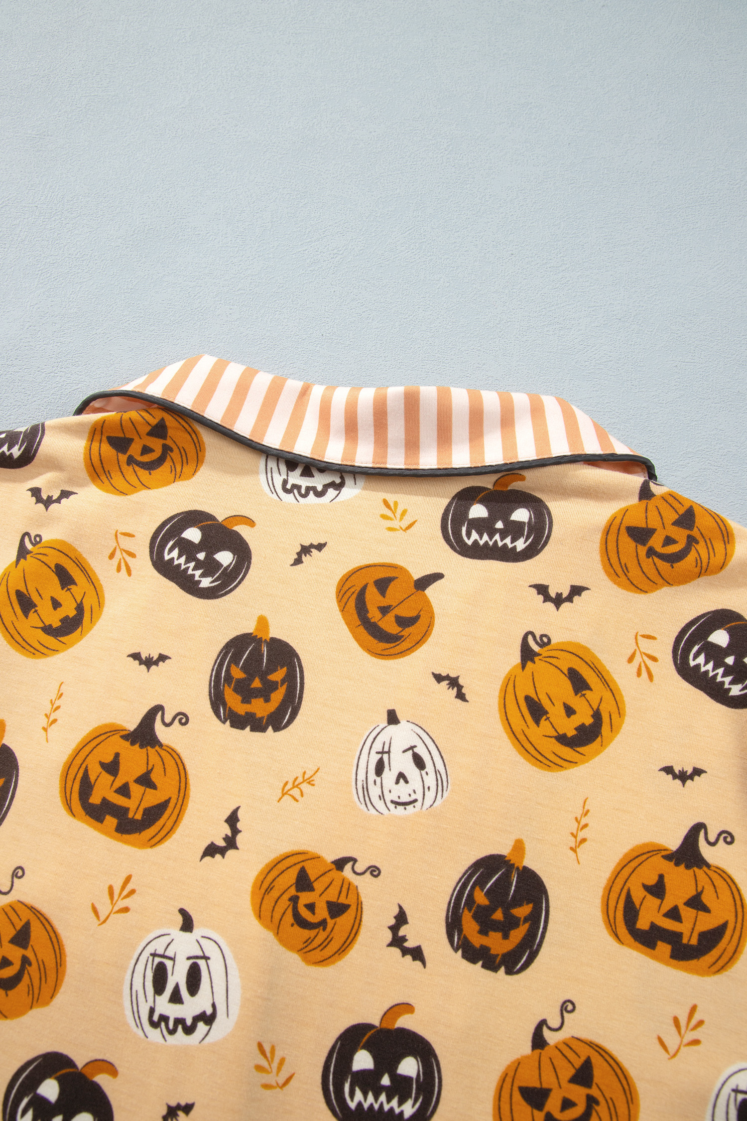 Women's Pumpkin Lounge Set, Halloween Long Sleeve Pajamas - Detail View 13