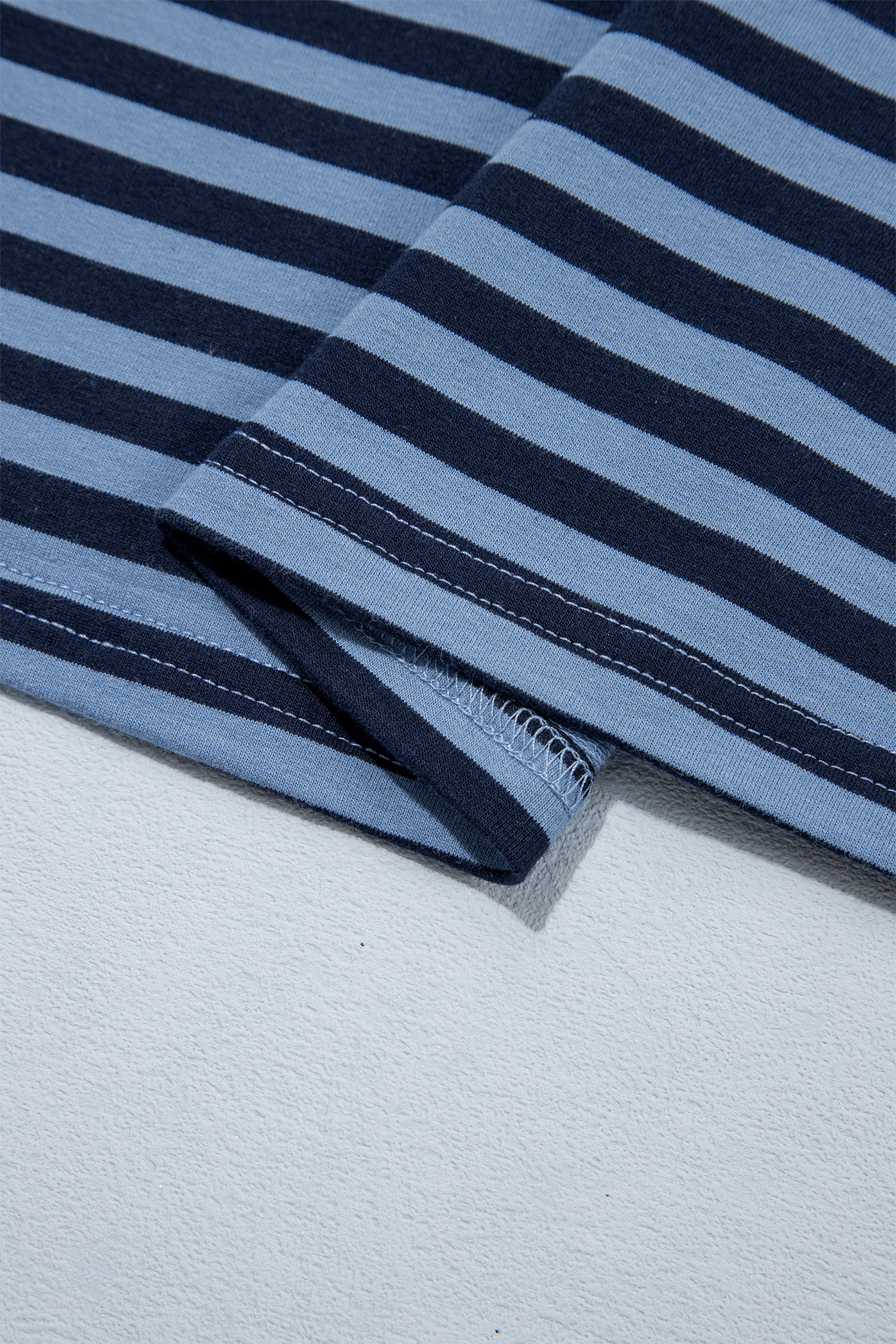 Cotton Lounge Pants Set, Women's Casual Striped Sleepwear - Detail View 12