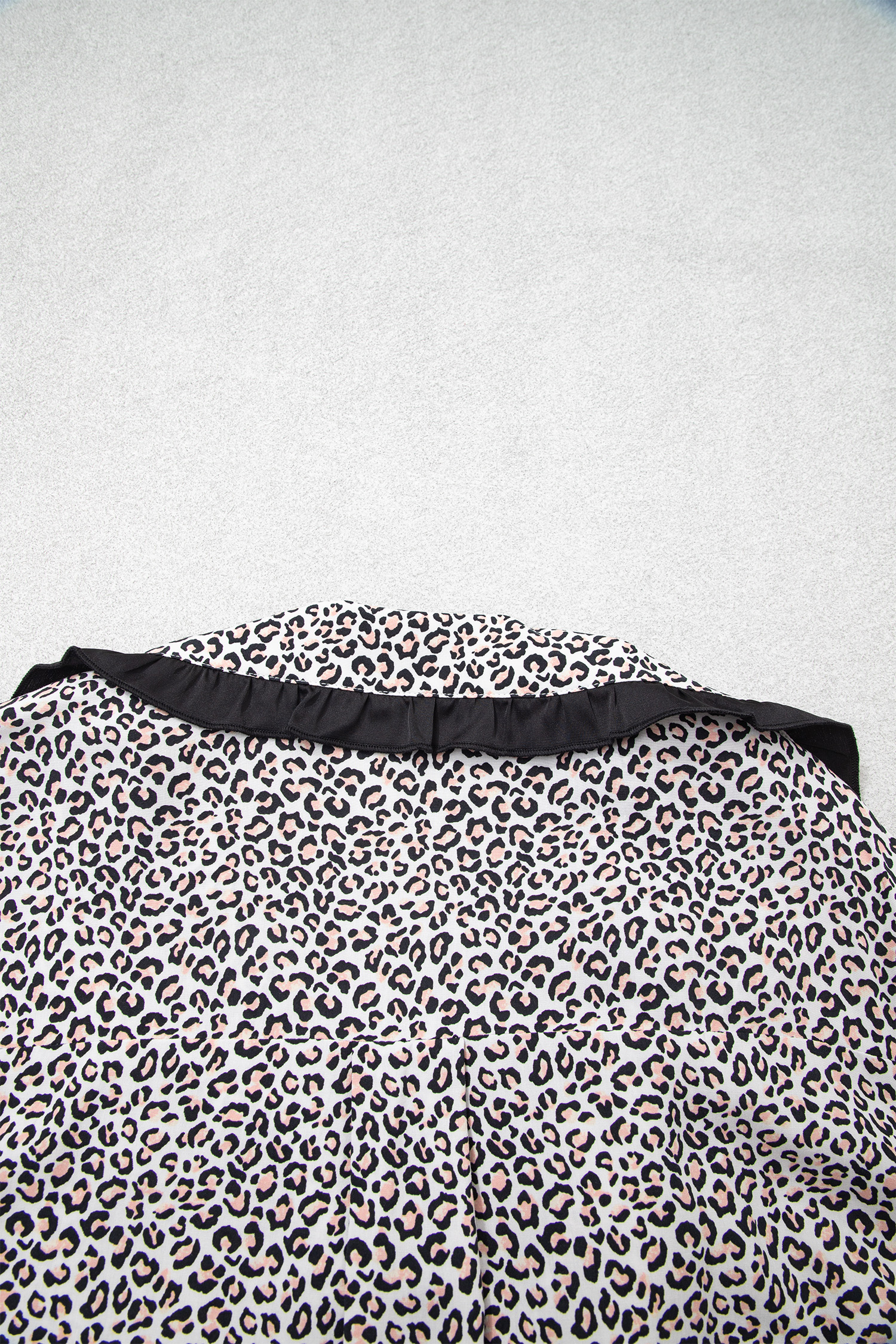 Women's Leopard Print Lounge Set, Long Sleeve Pajama Outfit - Detail View 10