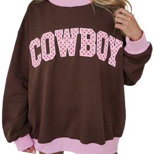 Women's Western Sweatshirt, Casual Daily Tunic Pullover - Main View