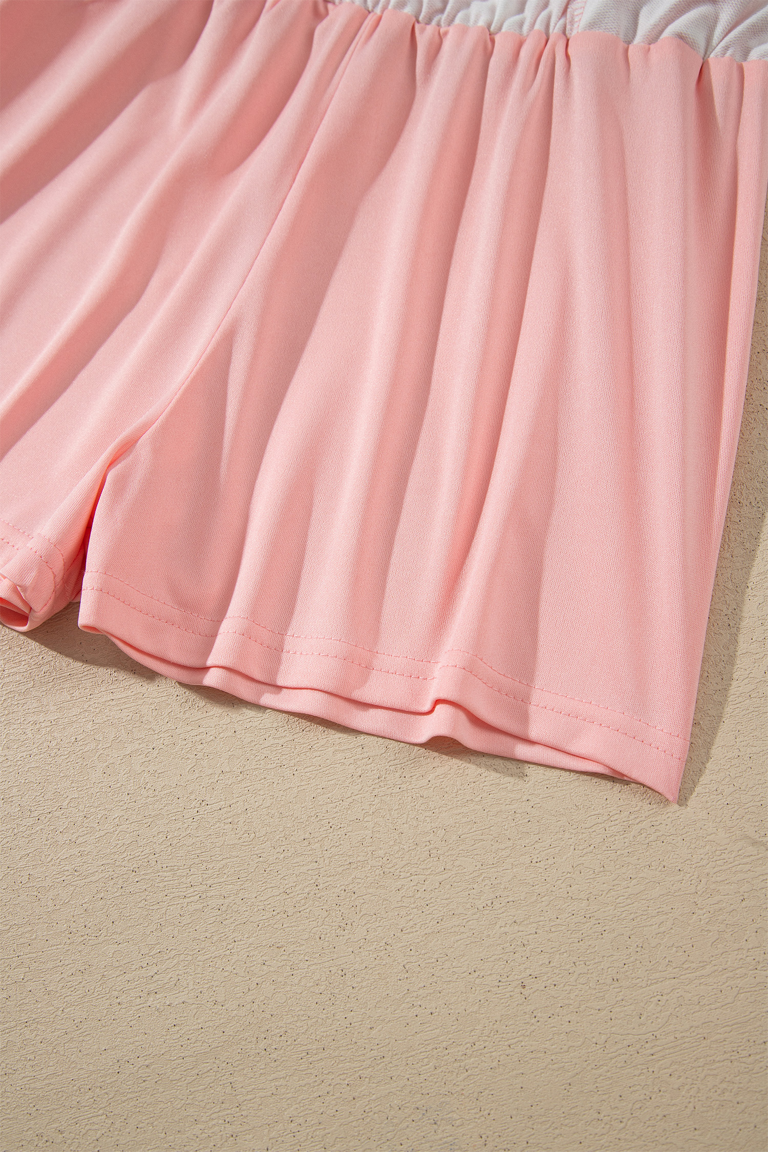 Pink Polka Dot Half Zip Skort Set, Women's Casual Loungewear - Detail View 6
