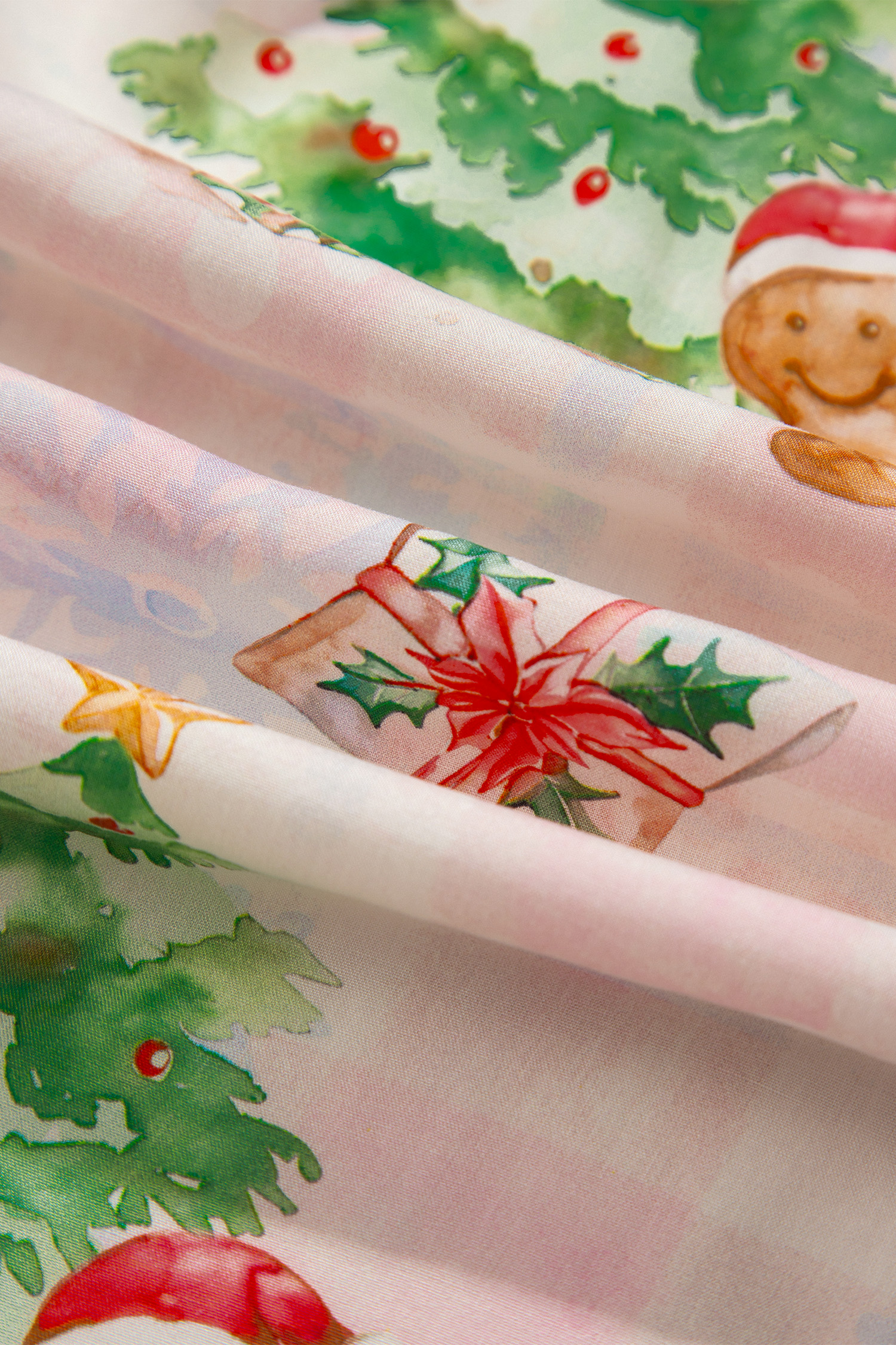 Women's Christmas Pajama Set, Soft Viscose Lounge Set - Detail View 10