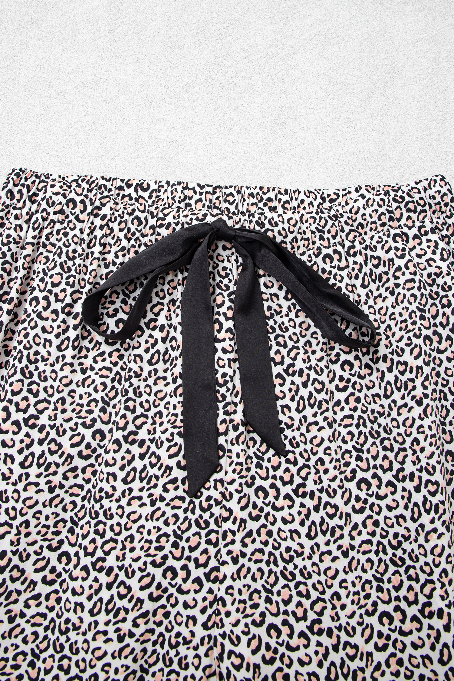 Soft Viscose Pajama Set, Leopard Print Loungewear For Women - Detail View 12