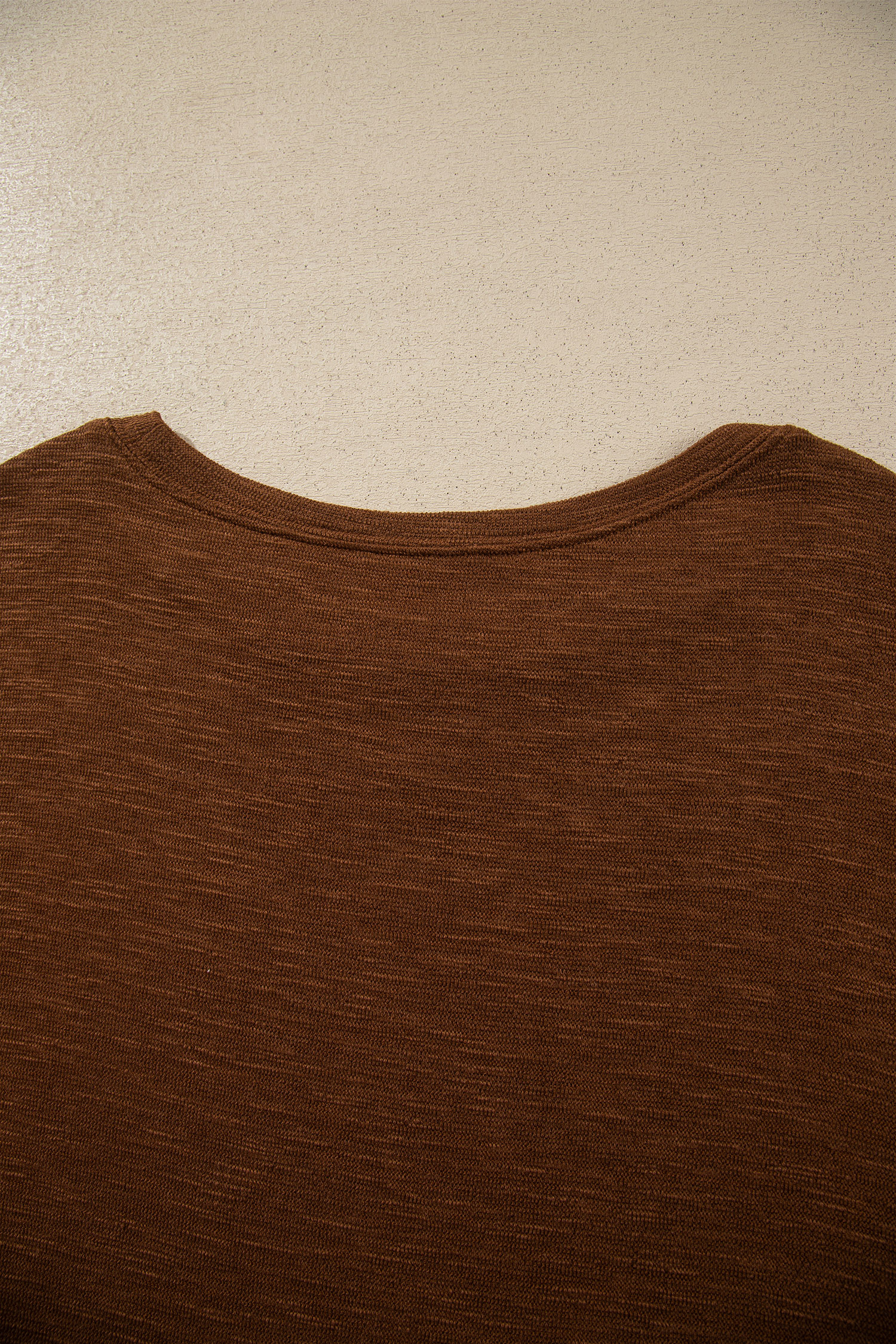 Women's Chestnut Lounge Set, Drop Shoulder Long Sleeve Top - Detail View 10
