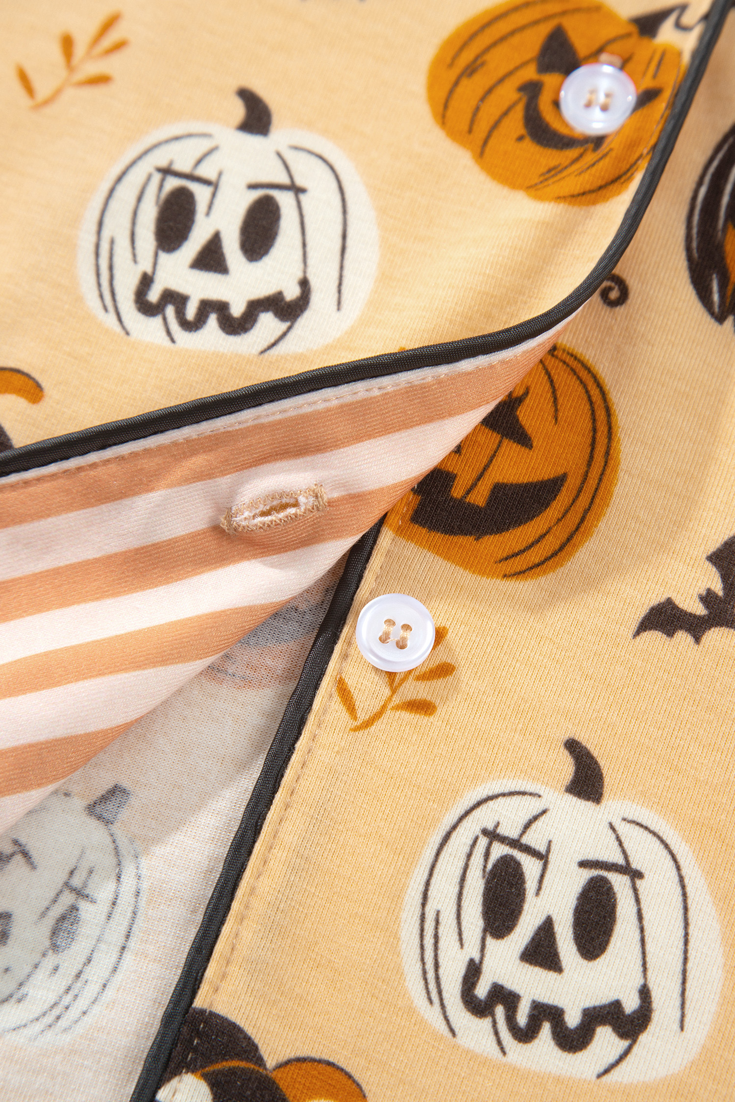 Soft Halloween Two Piece Set, Long Sleeve Fall Pajama Outfit - Detail View 15