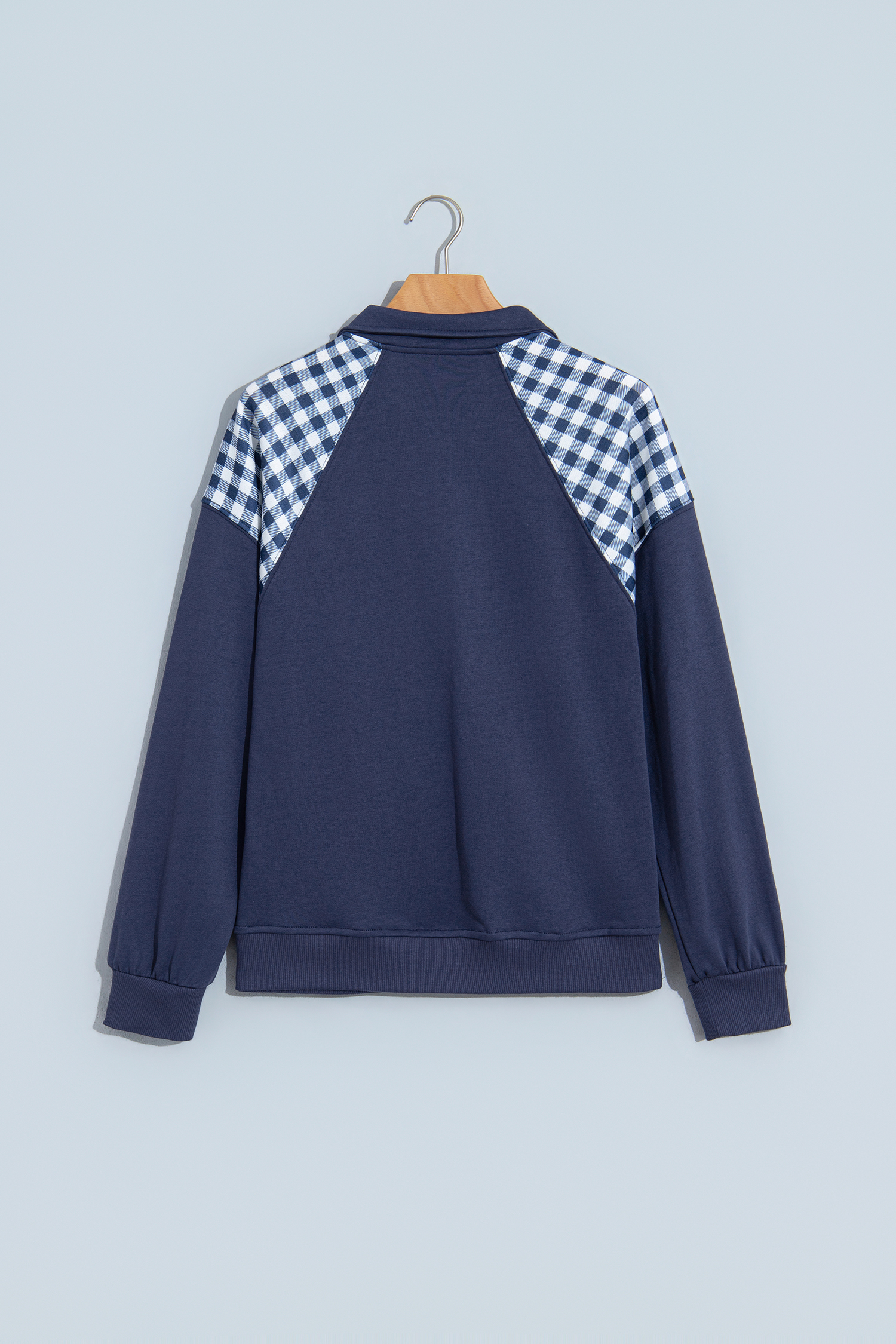 Cotton Blend Women's Sweatshirt, Cozy Autumn Quarter Zip - Detail View 3
