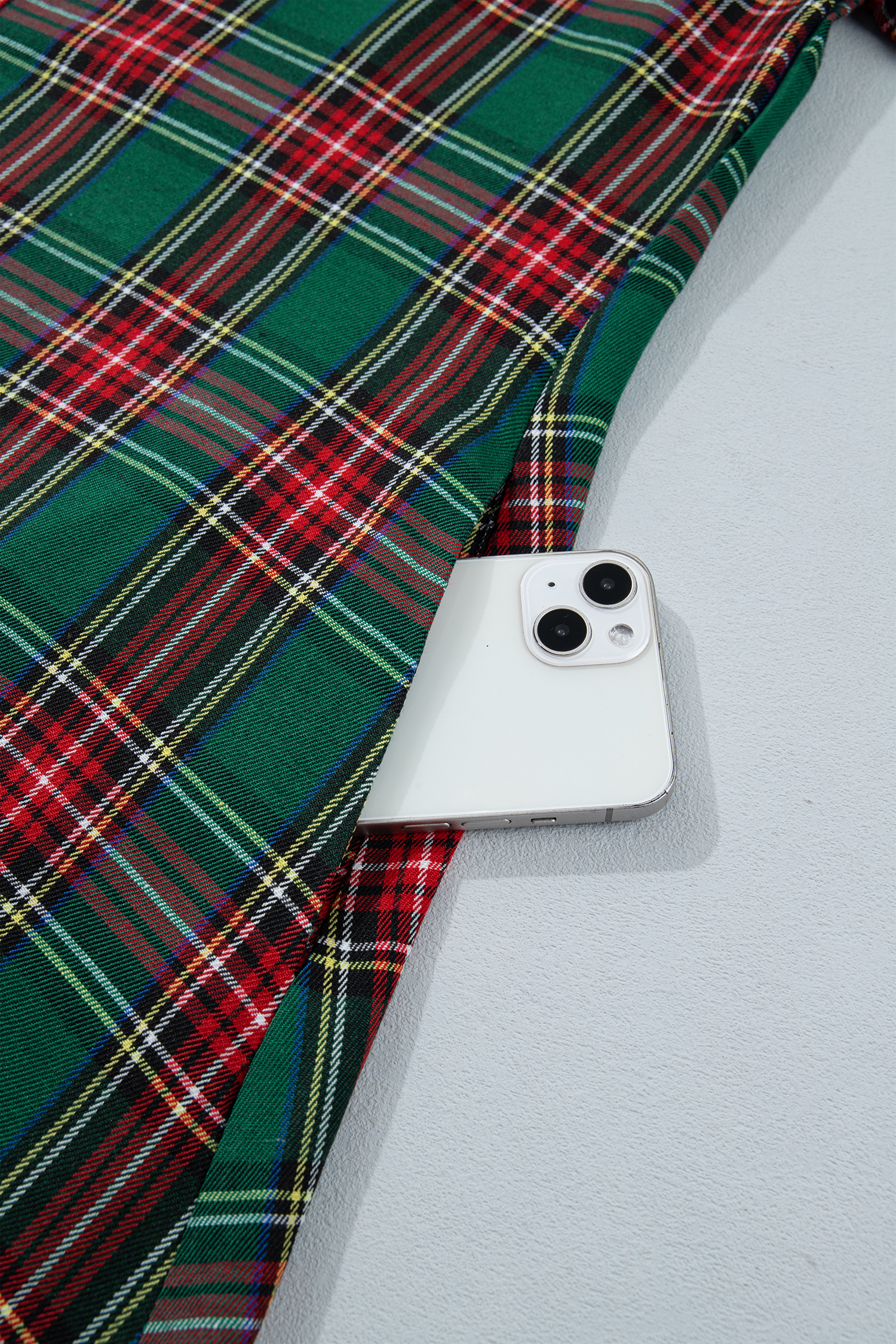 Casual Plaid Women's Shift Dress, Button Front Daily Wear - Detail View 13