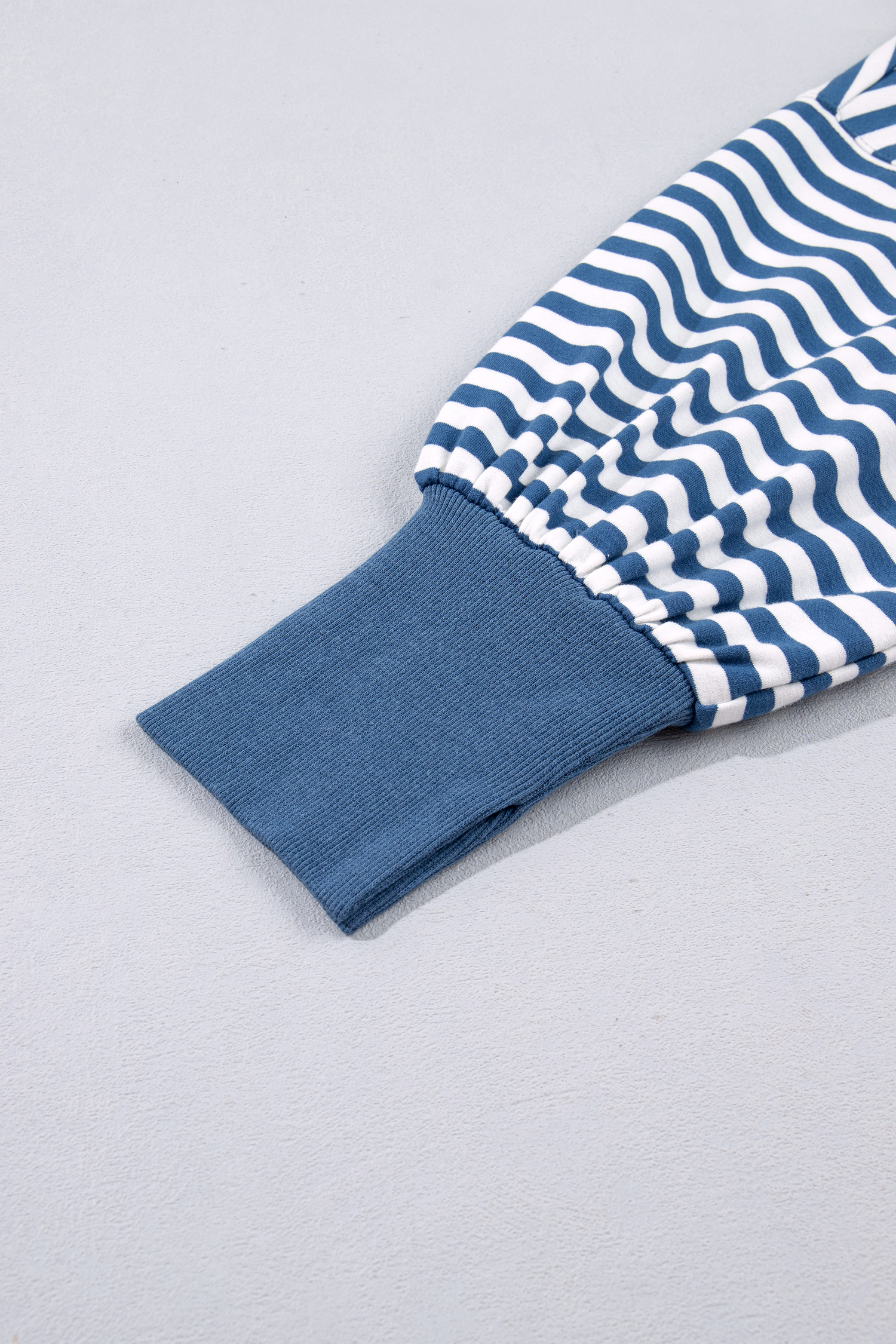 Cotton Blend Striped Sweatshirt, Comfy Women's Apparel - Detail View 12