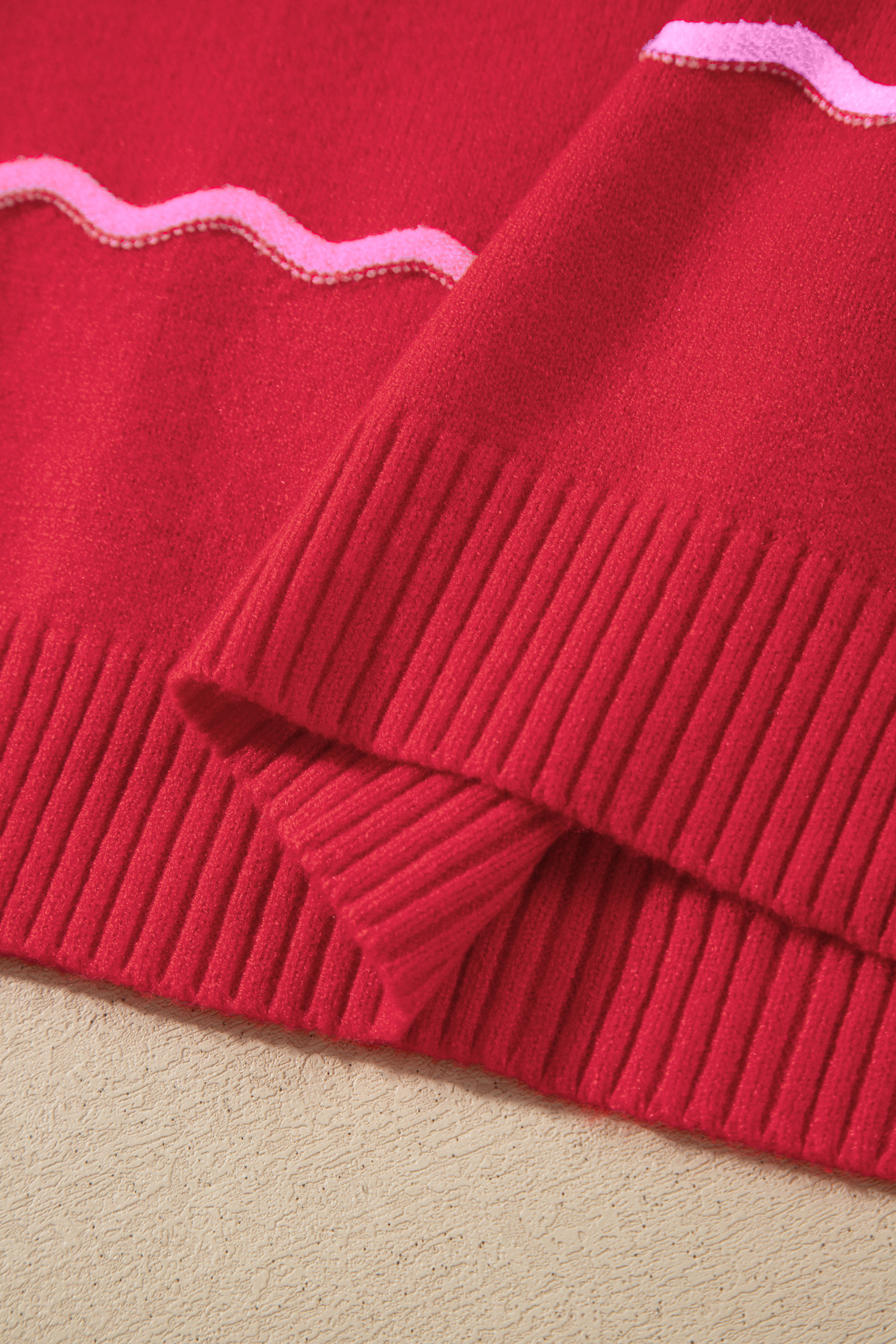 Womens Long Sleeve Knit Top, Casual Striped Pullover - Detail View 6