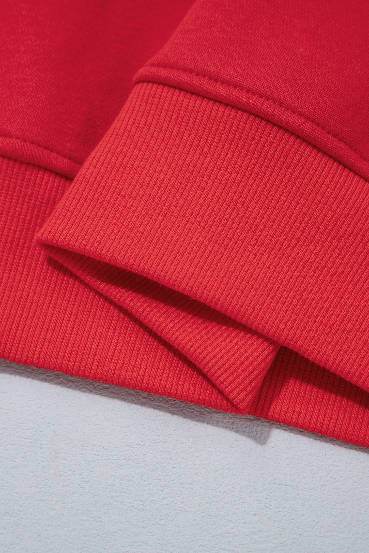 Red Plaid Gingham Pullover, Oversized Mock Neck Top Women - Detail View 8