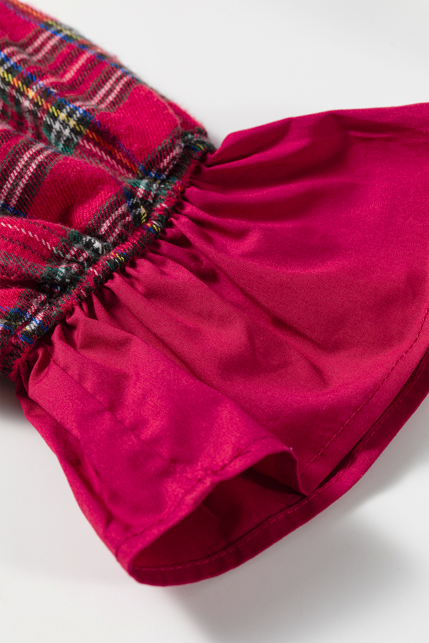 Plaid Bow Tie Collar Blouse, Women's Holiday Top - Detail View 8