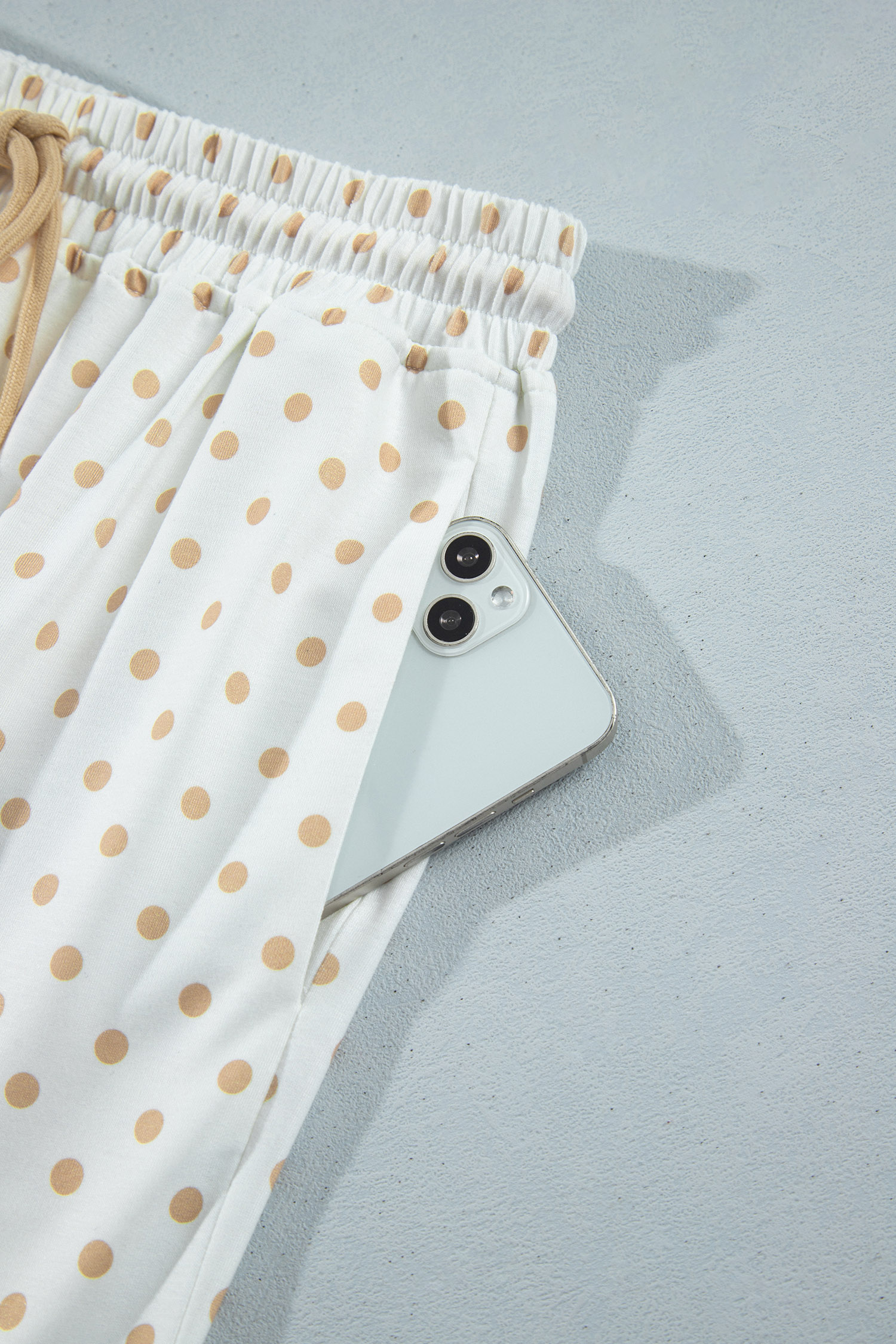Women's Matching Lounge Set, Polka Dot Print Casual Wear - Detail View 15
