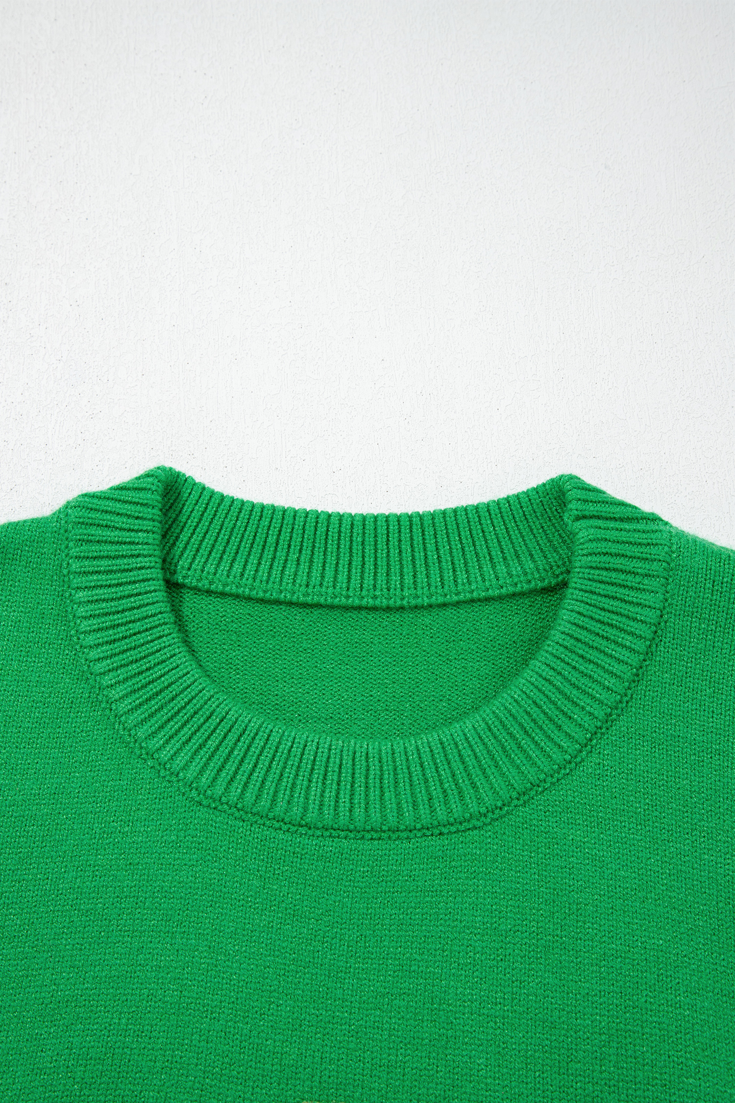 Viscose Blend Christmas Sweater, Women Casual Green Pullover - Detail View 9