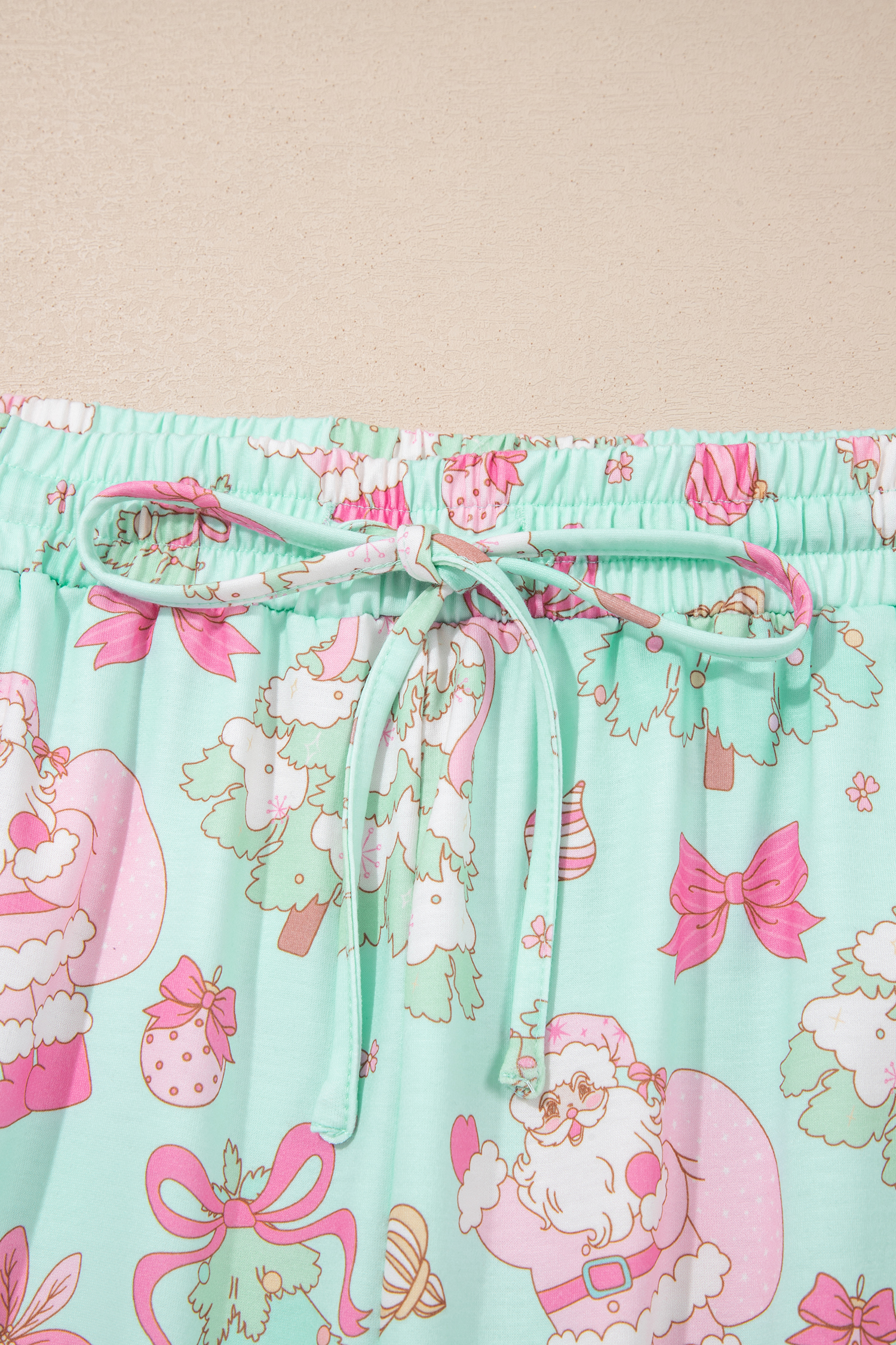 Women's Cozy Lounge Set, Soft Christmas Print Pajamas - Detail View 12