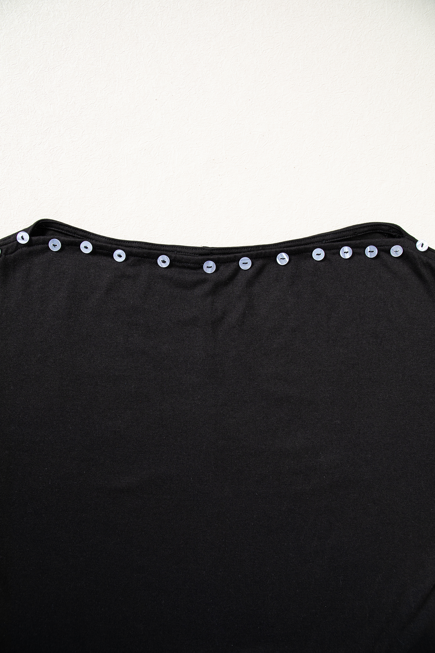 Modern 3/4 Sleeve Top, Button Detail Women's Fall Shirt - Detail View 6