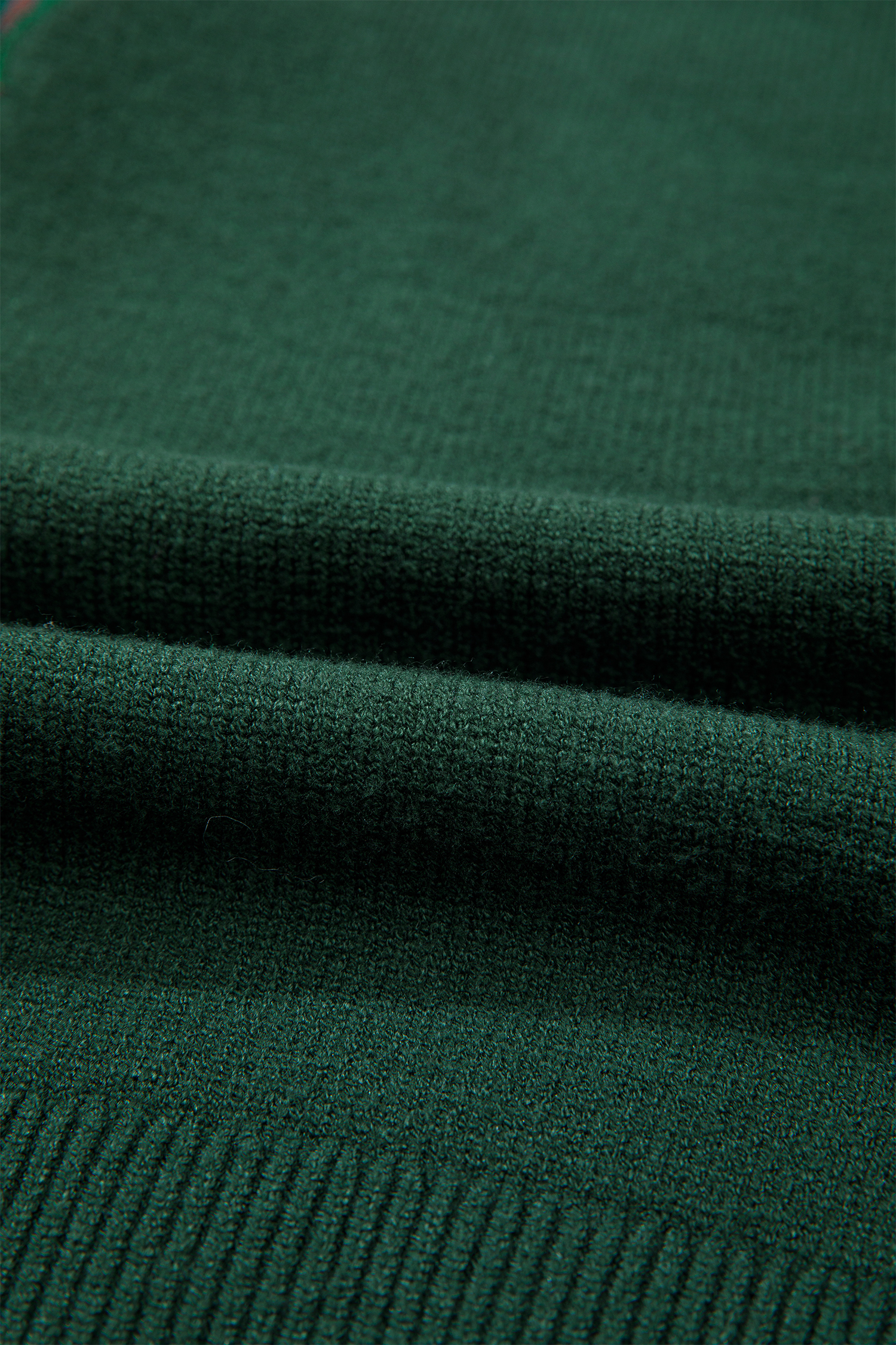 Plaid Bow Back Sweater, Women's Drop Shoulder Green Top - Detail View 14
