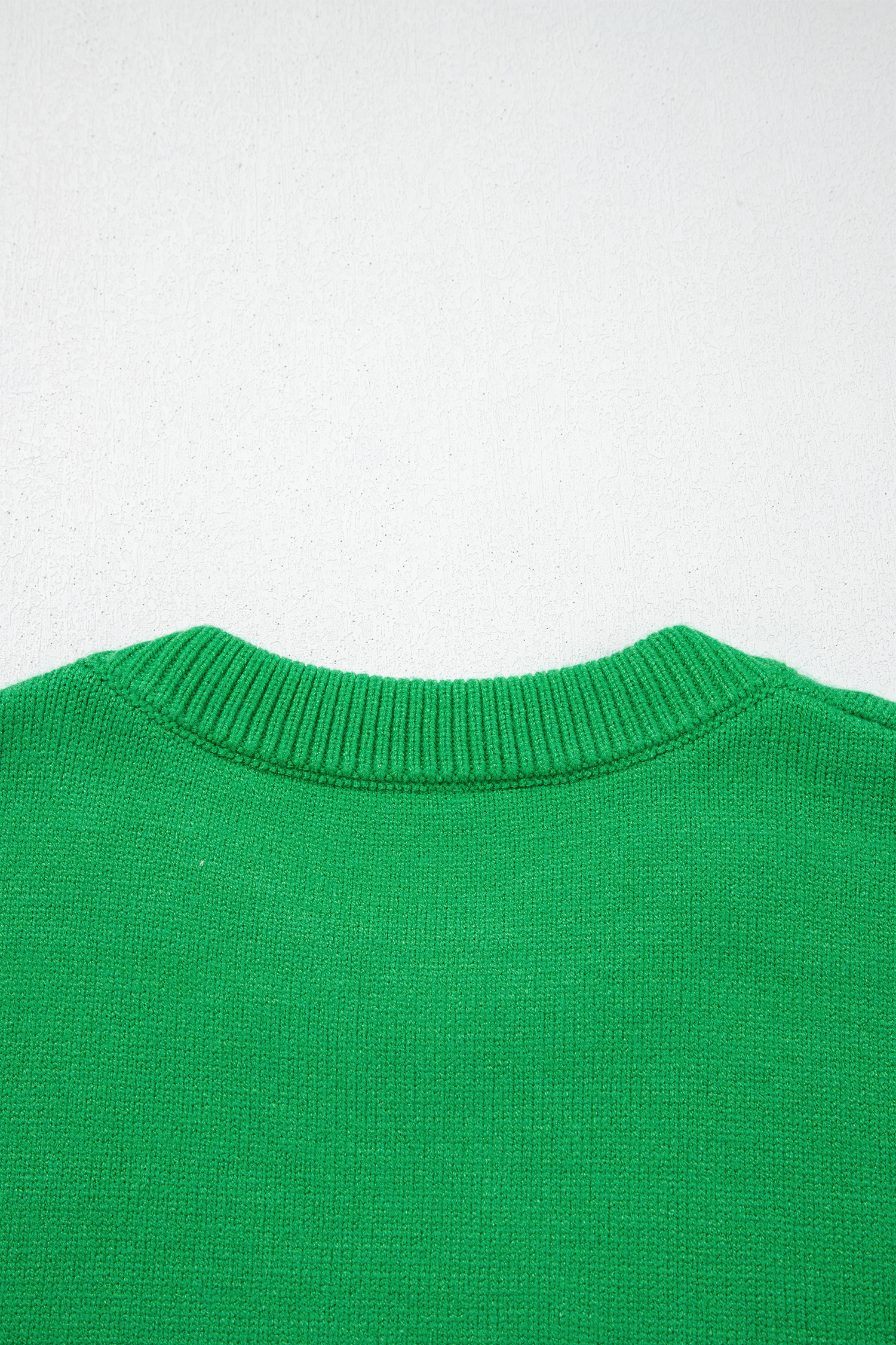 Green Christmas Pullover Sweater, Casual Women Round Neck - Detail View 10