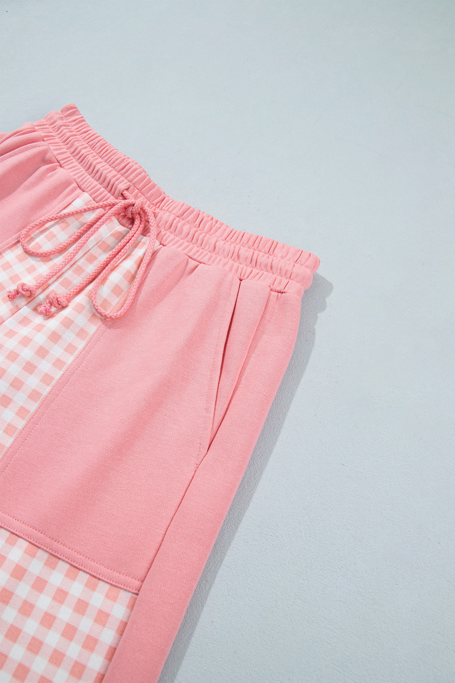 Women's Plaid Pullover Pant Set, Casual Daily Loungewear - Detail View 13
