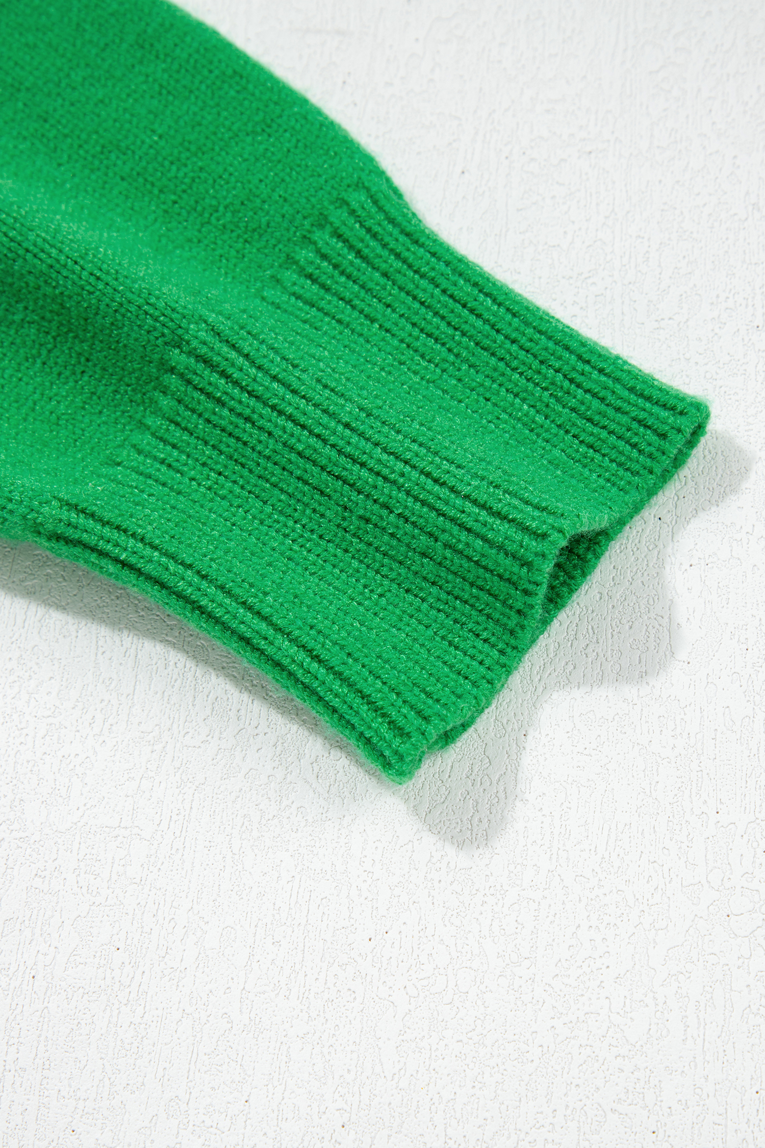 Green Patch Christmas Sweater, Women Casual Applique Knit - Detail View 11