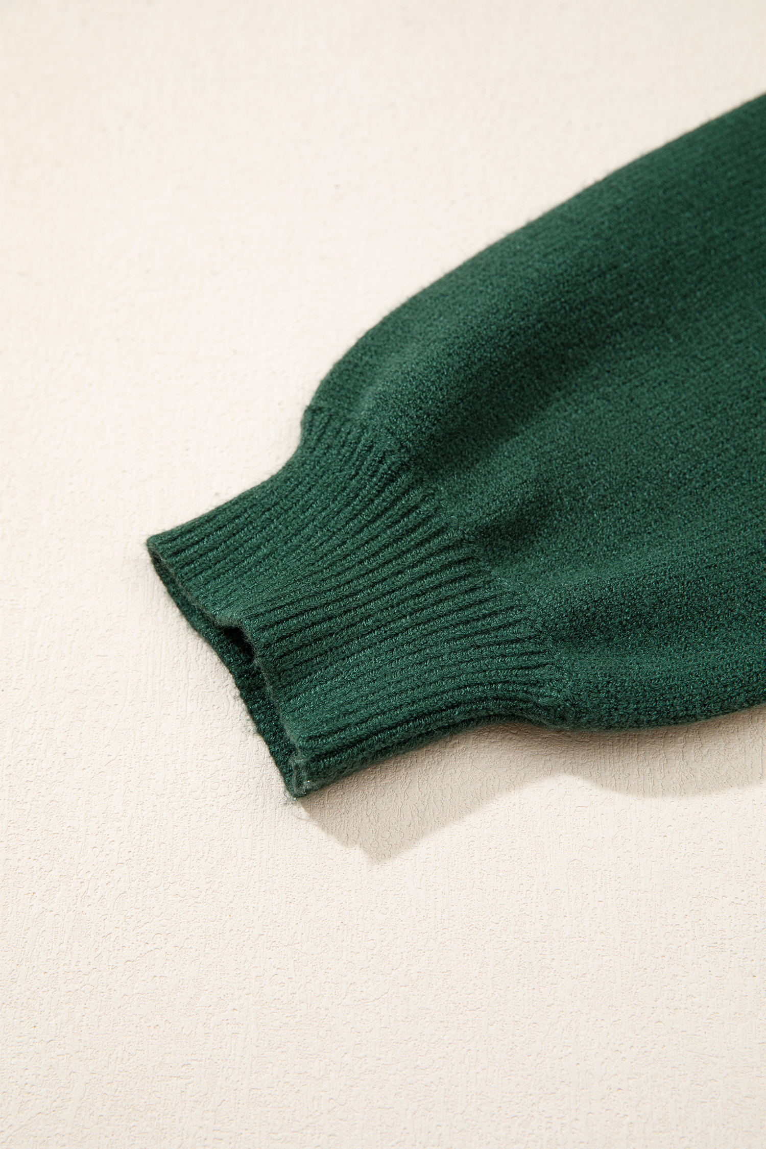 Plaid Bow Back Sweater, Women's Drop Shoulder Green Top - Detail View 11