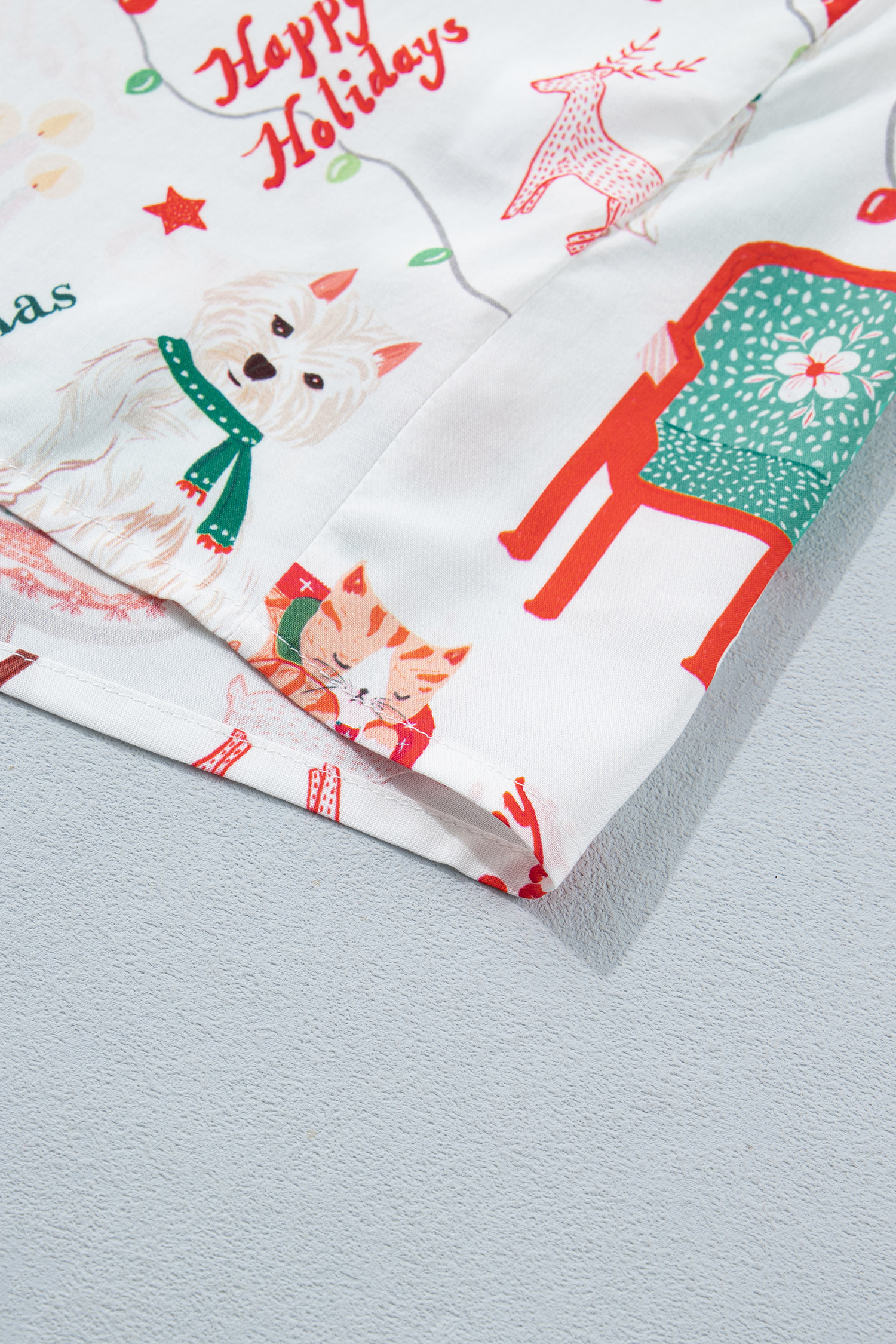 Women's Christmas Pajama Set, Festive Long Sleeve Lounge - Detail View 10
