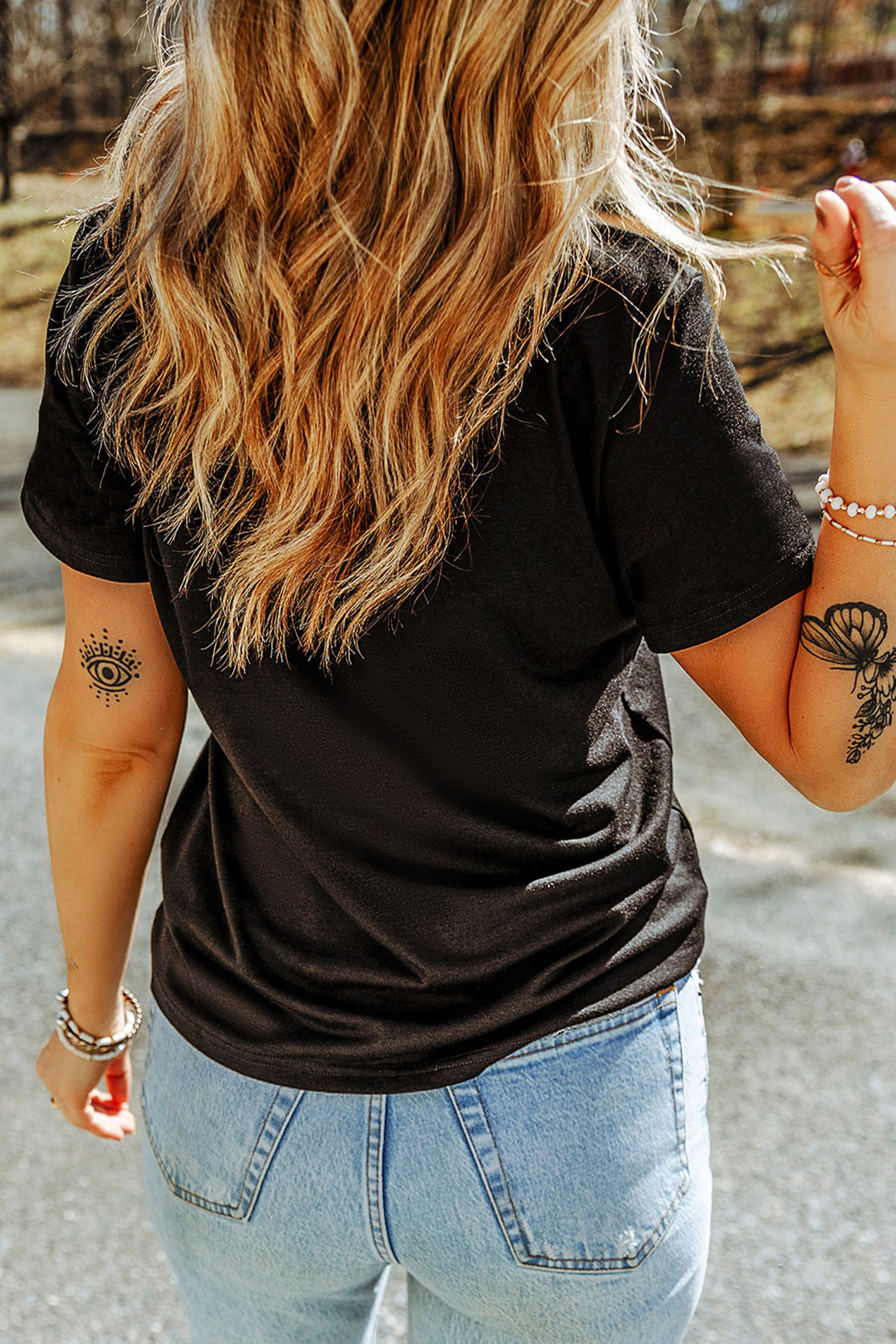 Women's Leopard Checkered Ghost Shirt, Trendy Halloween Tee - Detail View 8