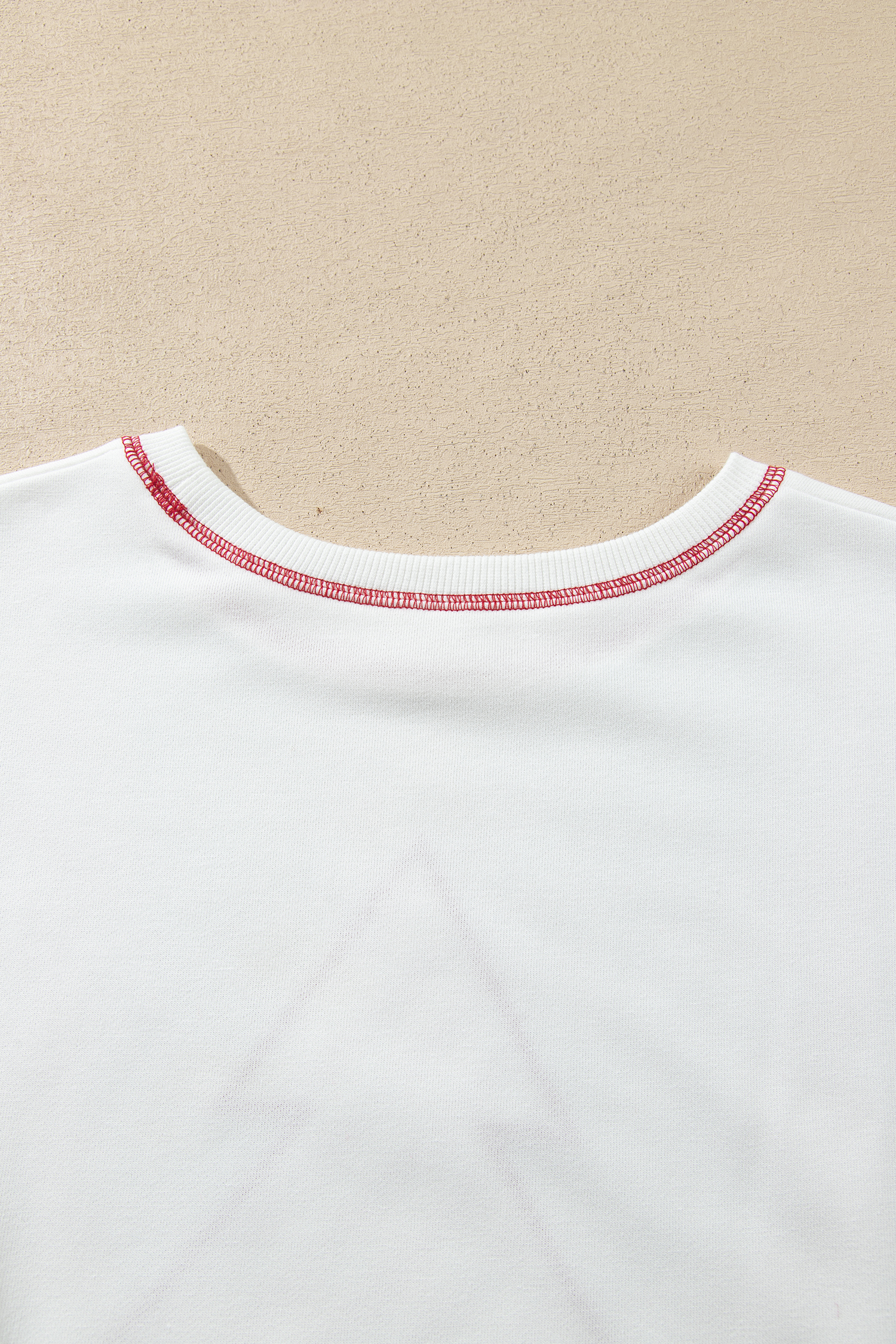 Women's Striped Patchwork Top, Festive Holiday Crewneck - Detail View 8