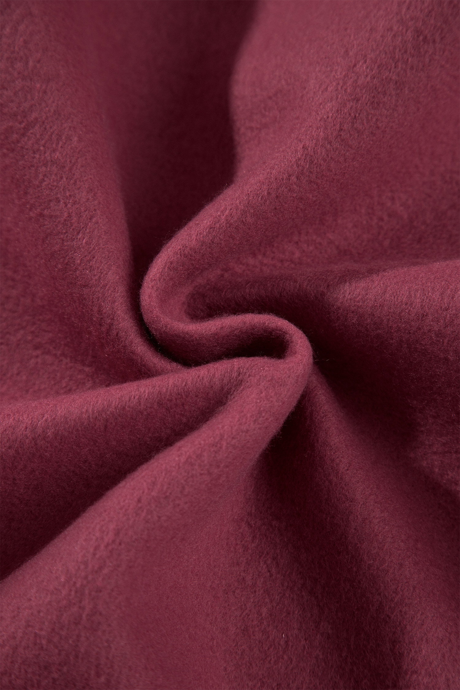 Women's Burgundy Sweatshirt, Casual Polka Dot Mock Neck - Detail View 10