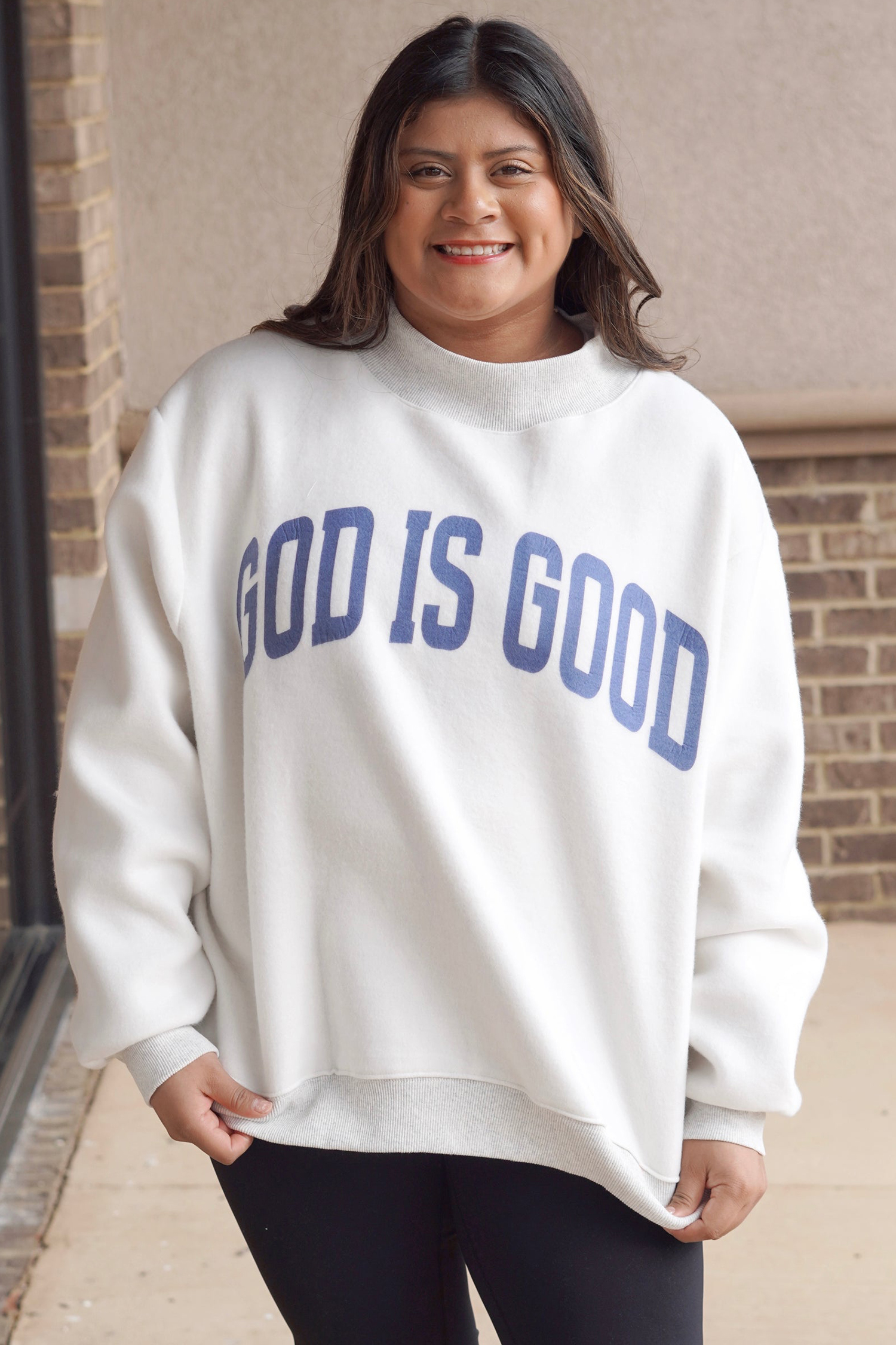 Women's Mock Neck Sweatshirt, Casual Daily Pullover - Detail View 7