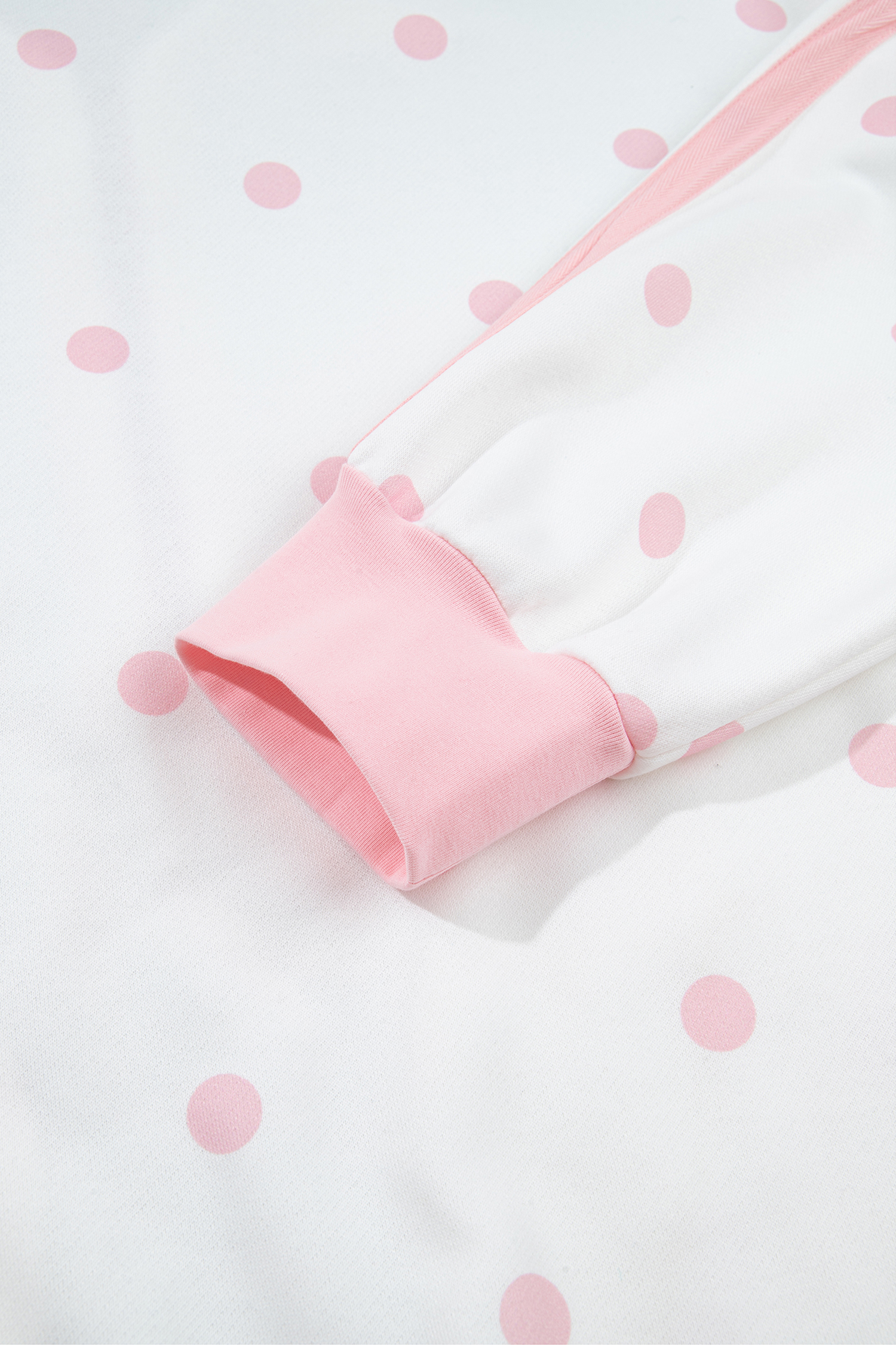 Half Zip Polka Dot Sweatshirt, Long Sleeve Women's Autumn - Detail View 12