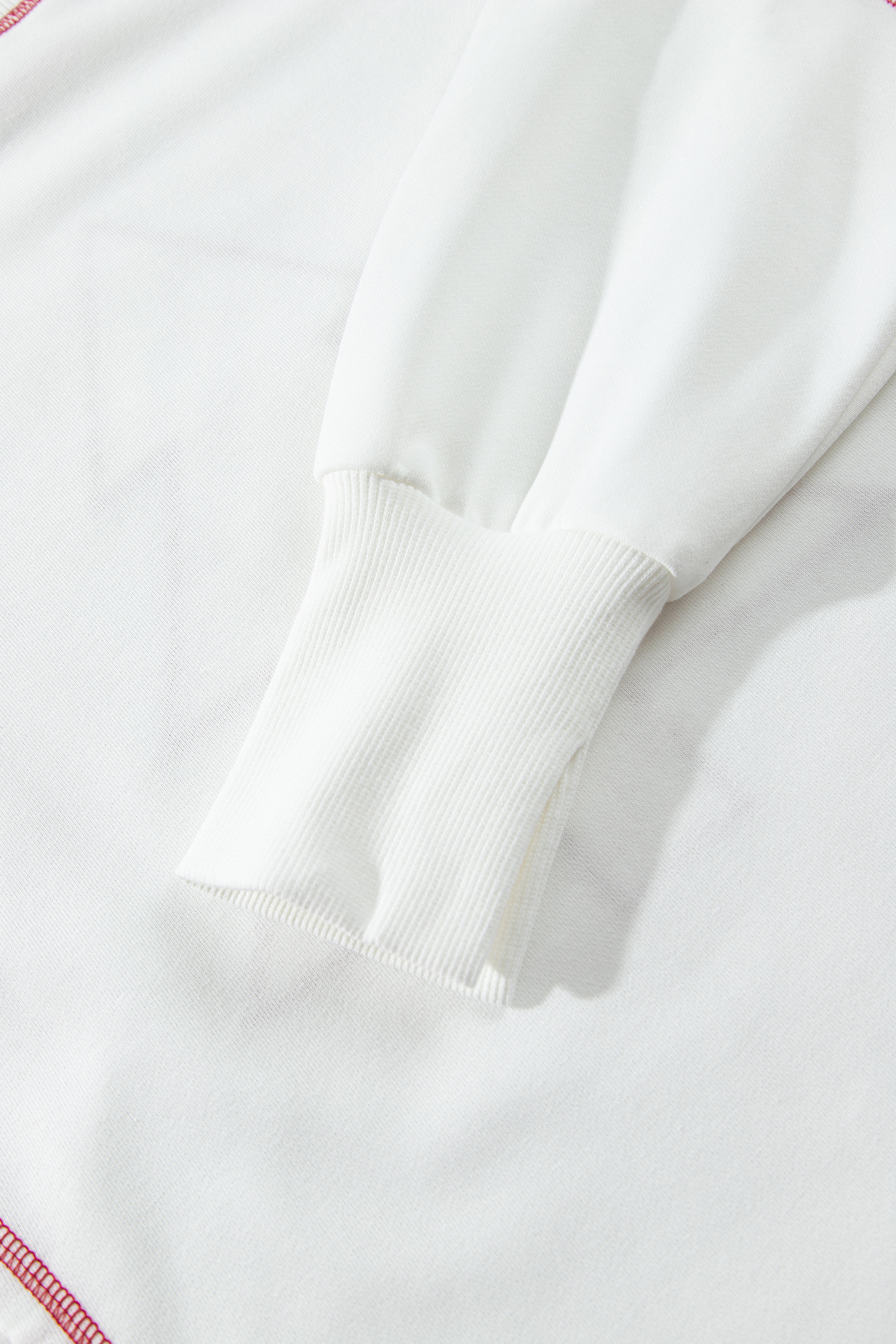 Women's Christmas Puff Sleeve Top, Cozy Cotton Blend Shirt - Detail View 9