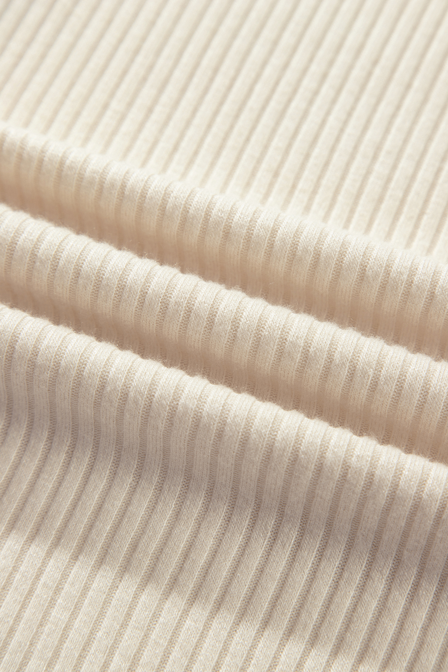 Colorblock Ribbed Henley, Denim Collar Long Sleeve Women - Detail View 14