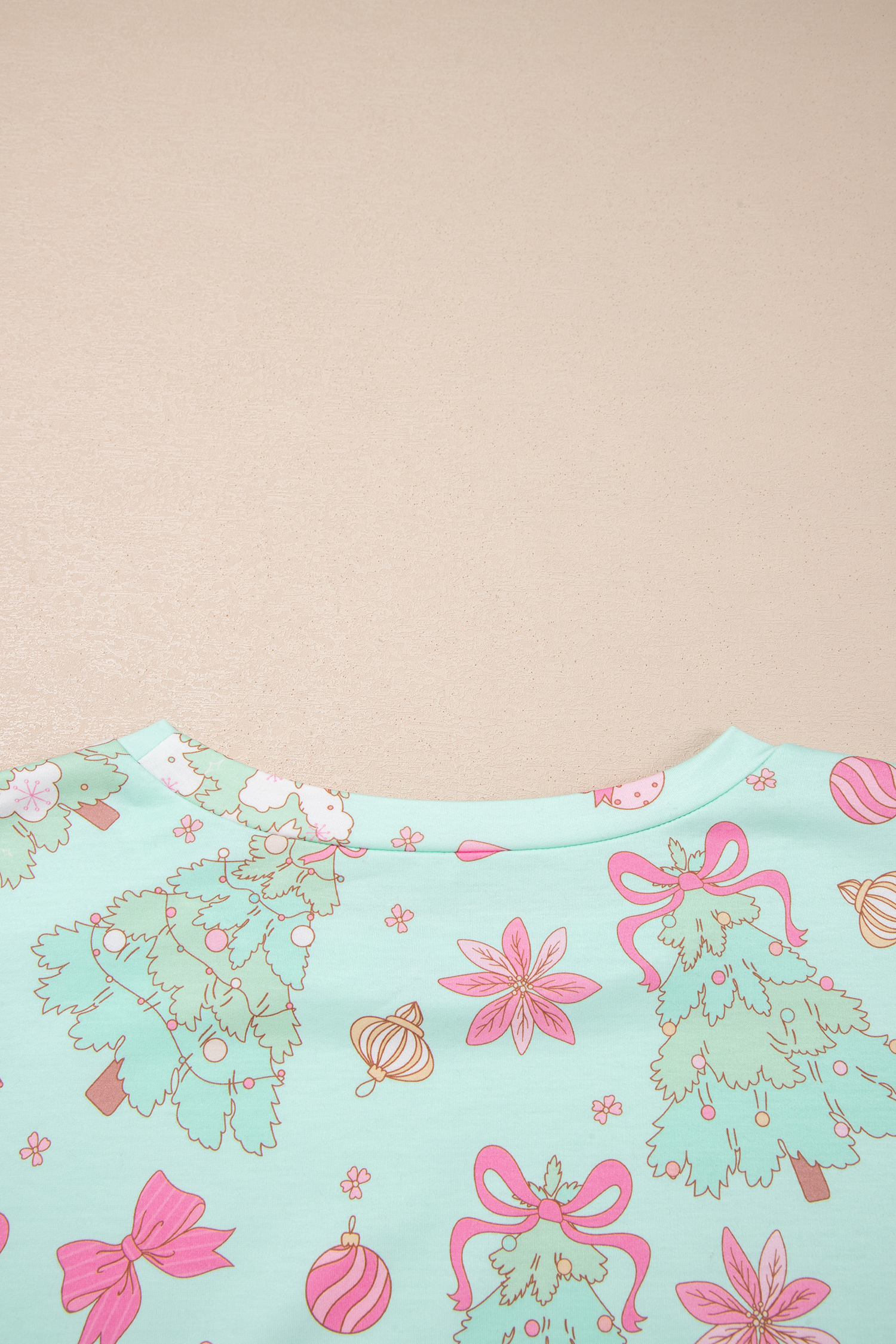 Women's Cozy Lounge Set, Soft Christmas Print Pajamas - Detail View 6