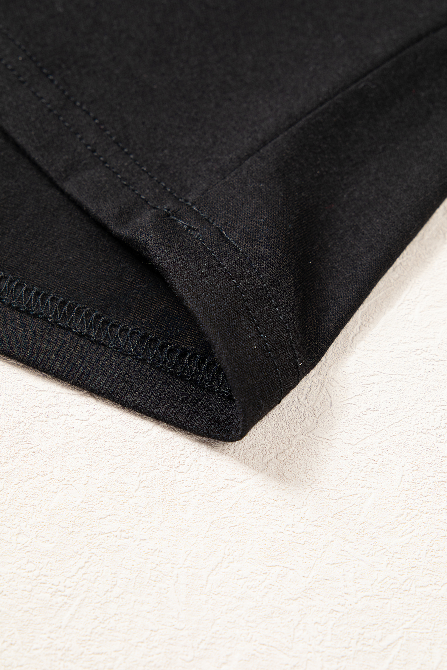 Black Off Shoulder Top, Button Accent 3/4 Sleeve Women's - Detail View 10