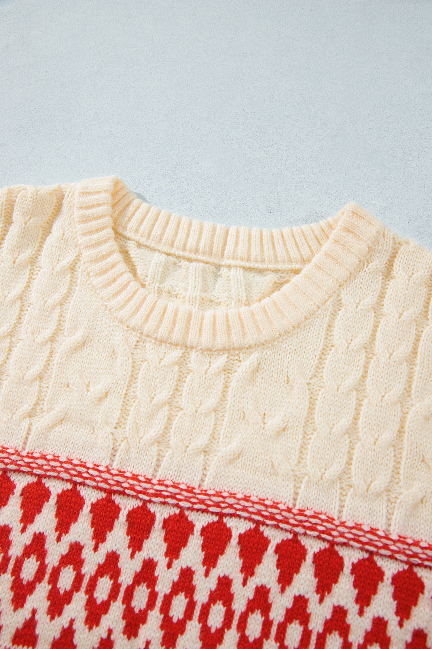 Cable Knit Women's Sweater, Soft Long Sleeve Autumn Wear - Detail View 15