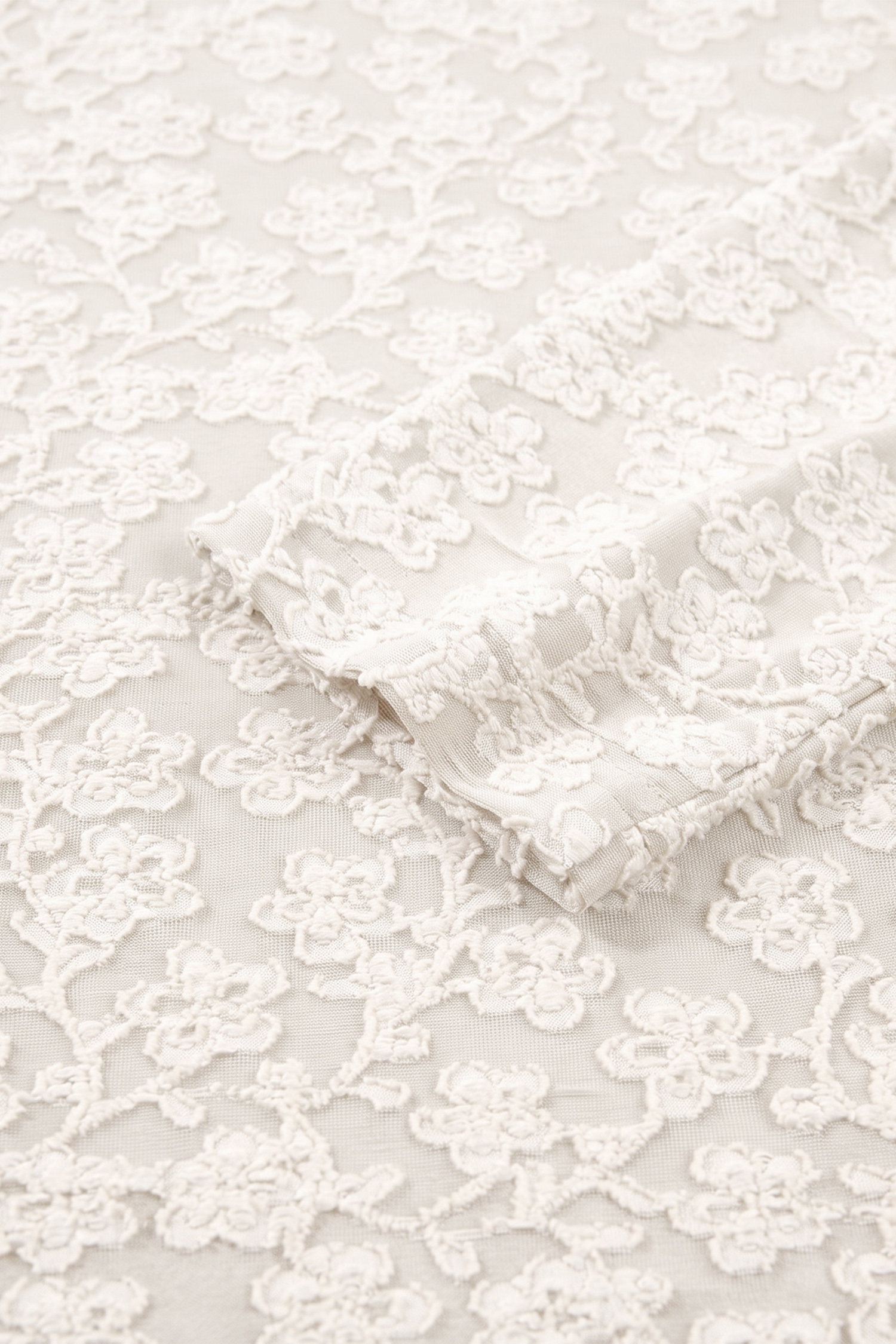 Women's Floral Lace Top, Elegant Office Long Sleeve - Detail View 10