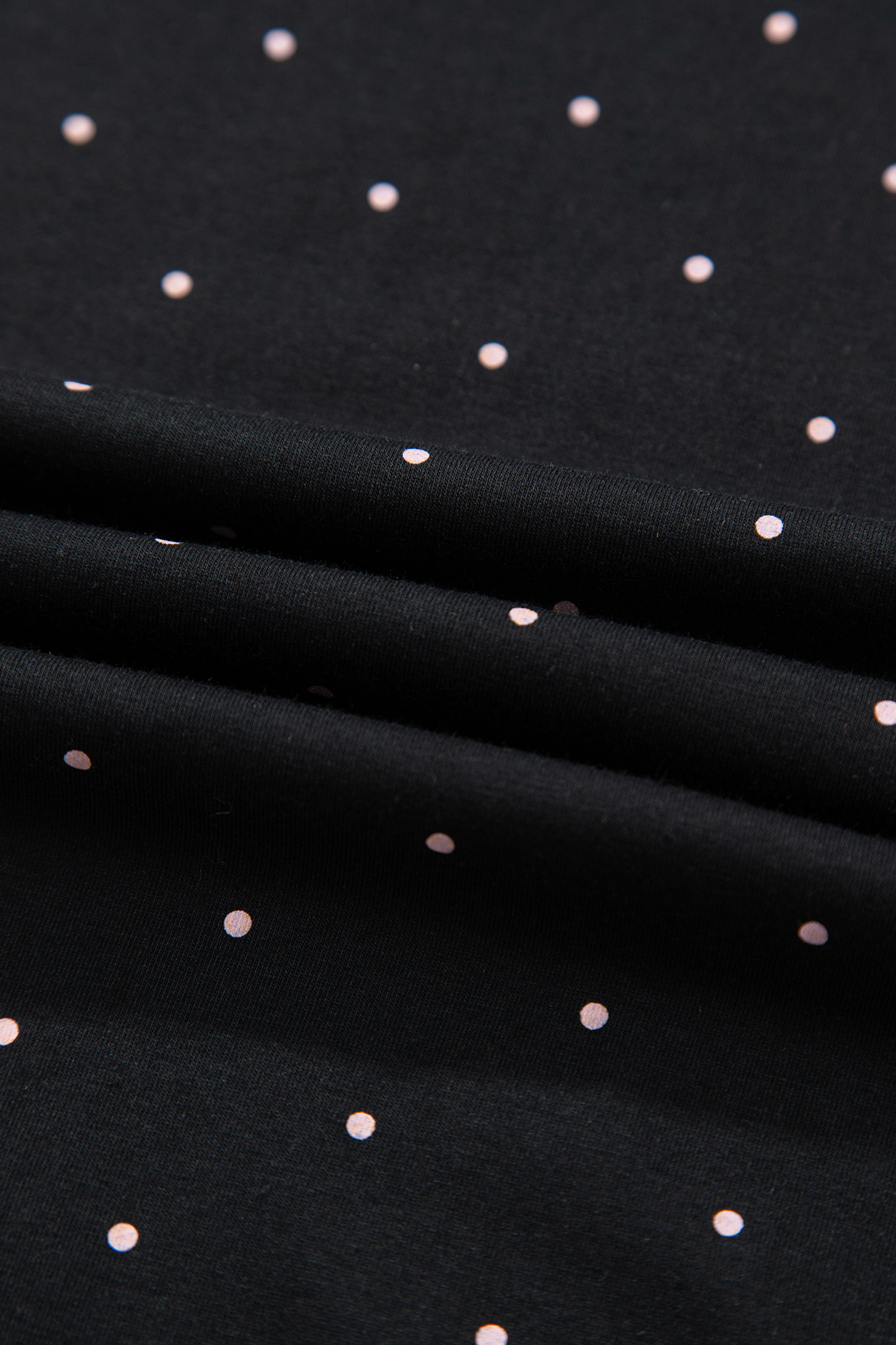 Polka Dot Two Piece Lounge Set, Women's Lace Trim PJ Set - Detail View 17