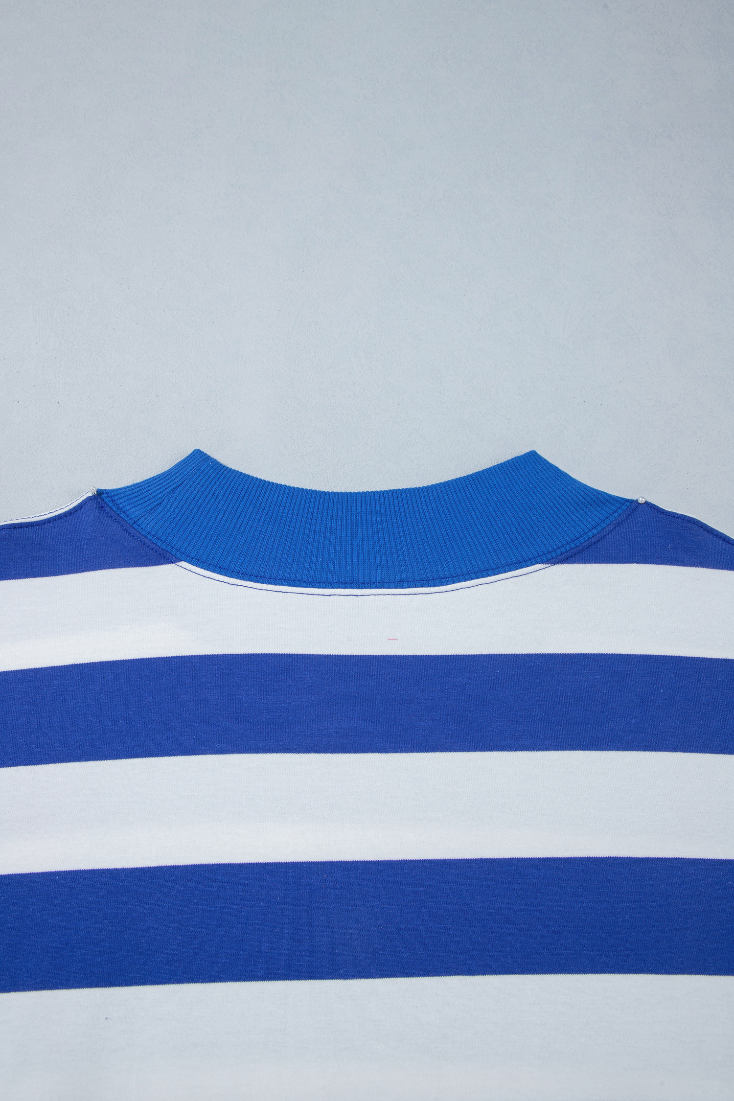 Cotton Blend Striped Sweatshirt, Cozy Autumn Women Top - Detail View 6