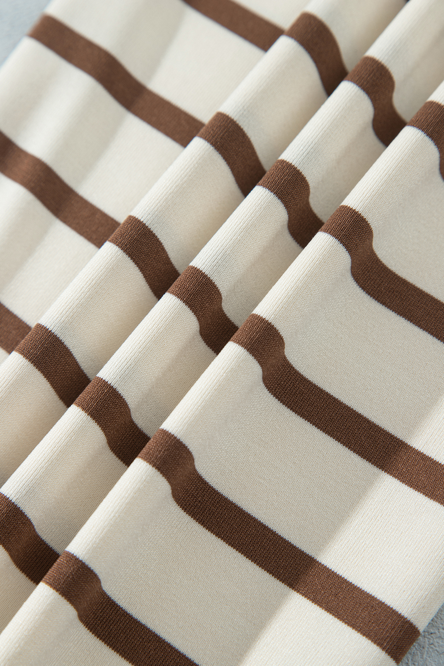 Striped Knit Lounge Set, Women Casual Drawstring Pants - Detail View 13