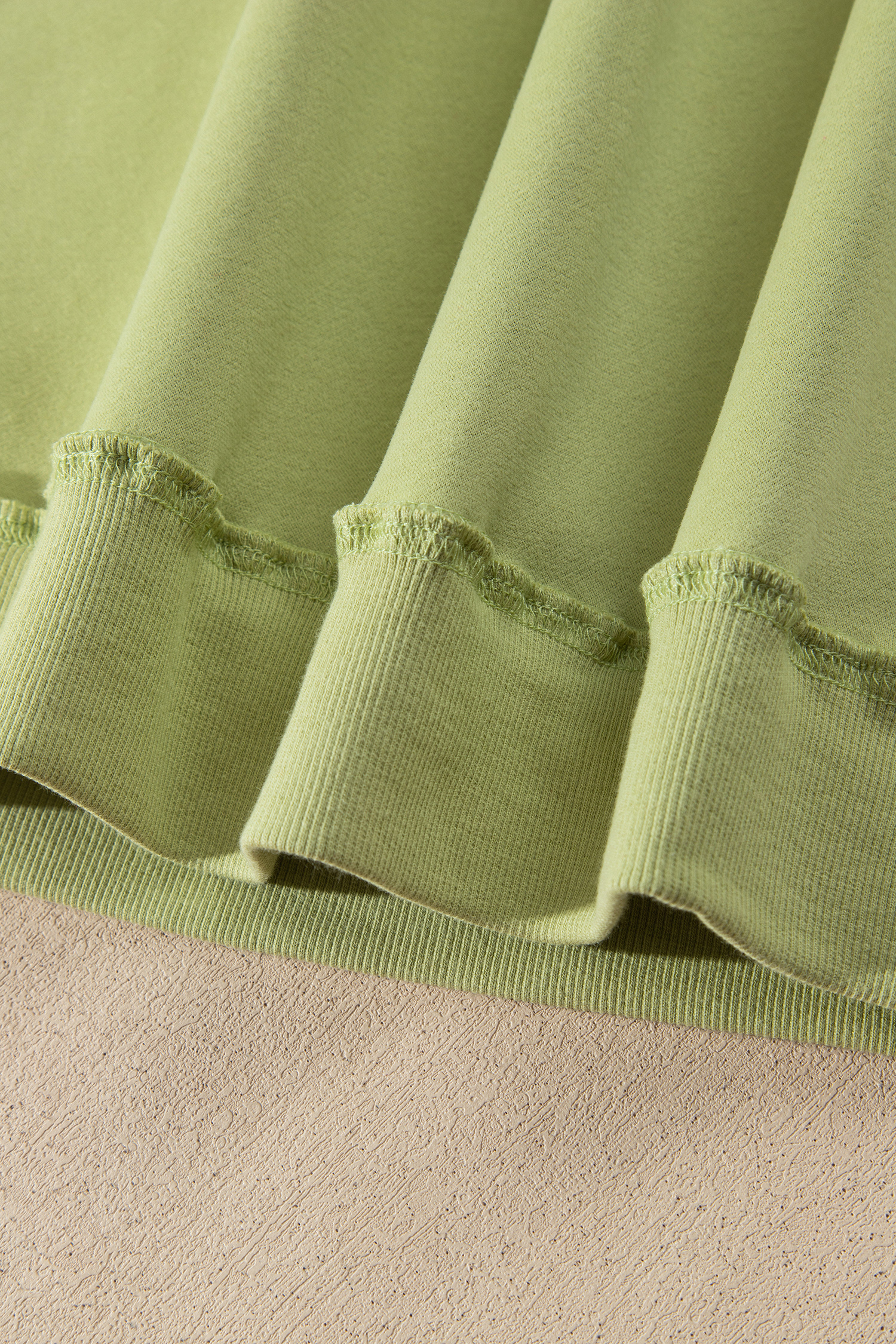 Women's Graphic Sweatshirt, Green Jesus Letter Patch Top - Detail View 11