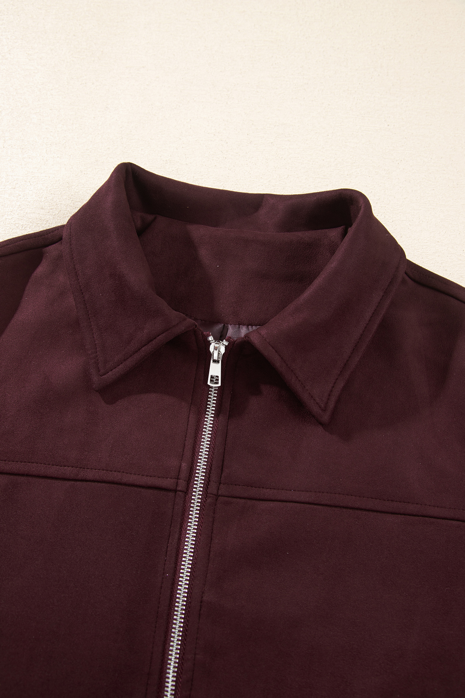 Women's Long Sleeve Jacket, Turn Down Collar Office Coat - Detail View 12